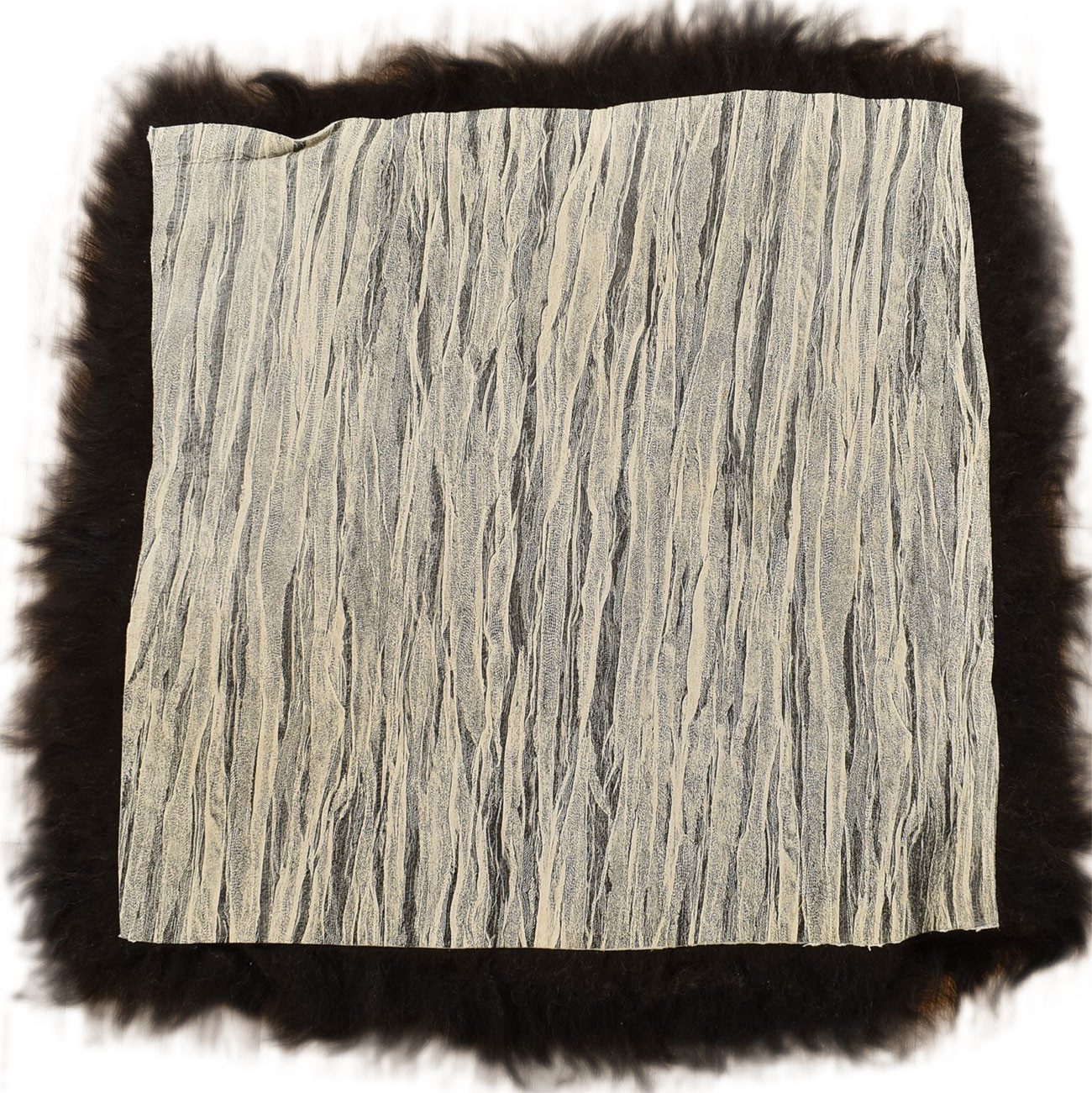 KUHFELL online & NOMAD Stuhlkissen Lammfell Pad Sitzauflage Stuhlkissen aus echtem Schaffell 35 x 35 cm