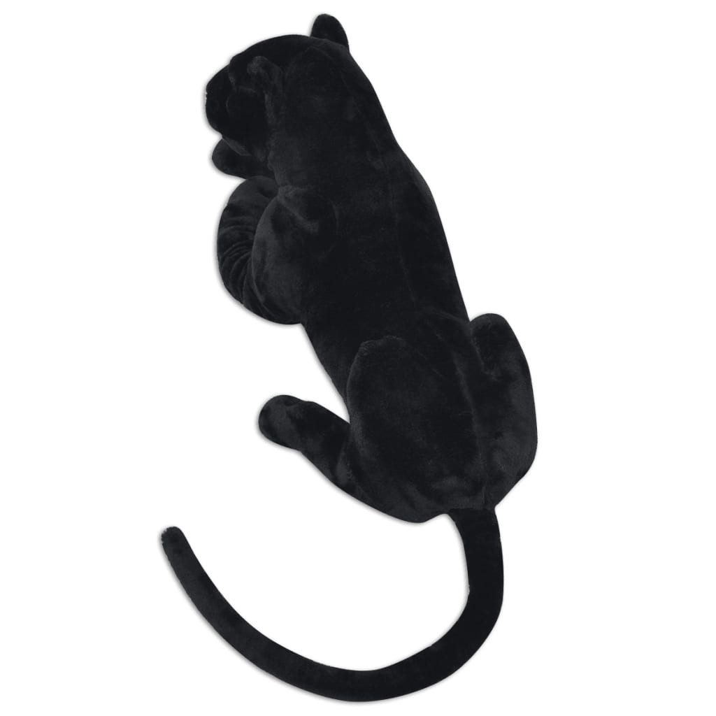 vidaXL Kuscheltier Panther Kuscheltier Plüsch Schwarz XXL