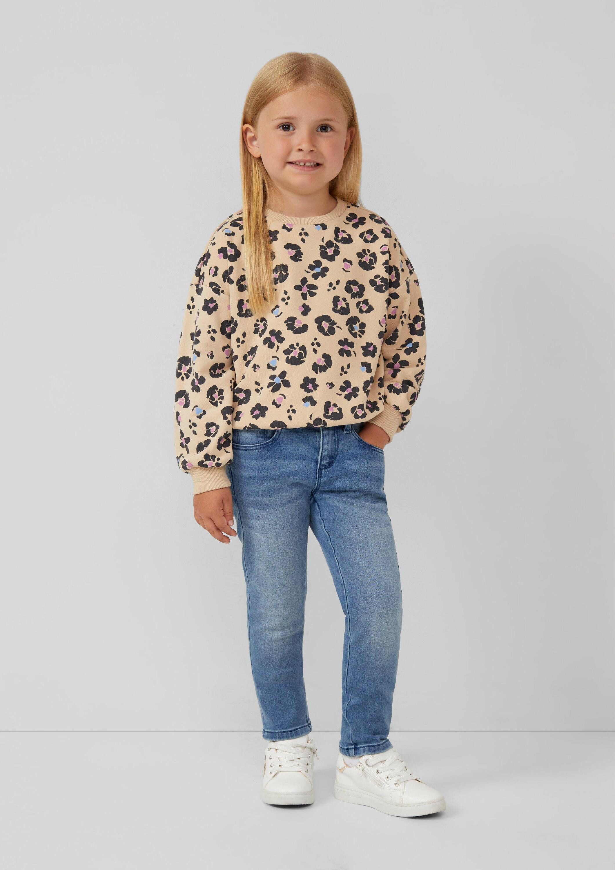 s.Oliver Sweatshirt Sweatshirt Oversize-Sweatshirt mit All-over-Print