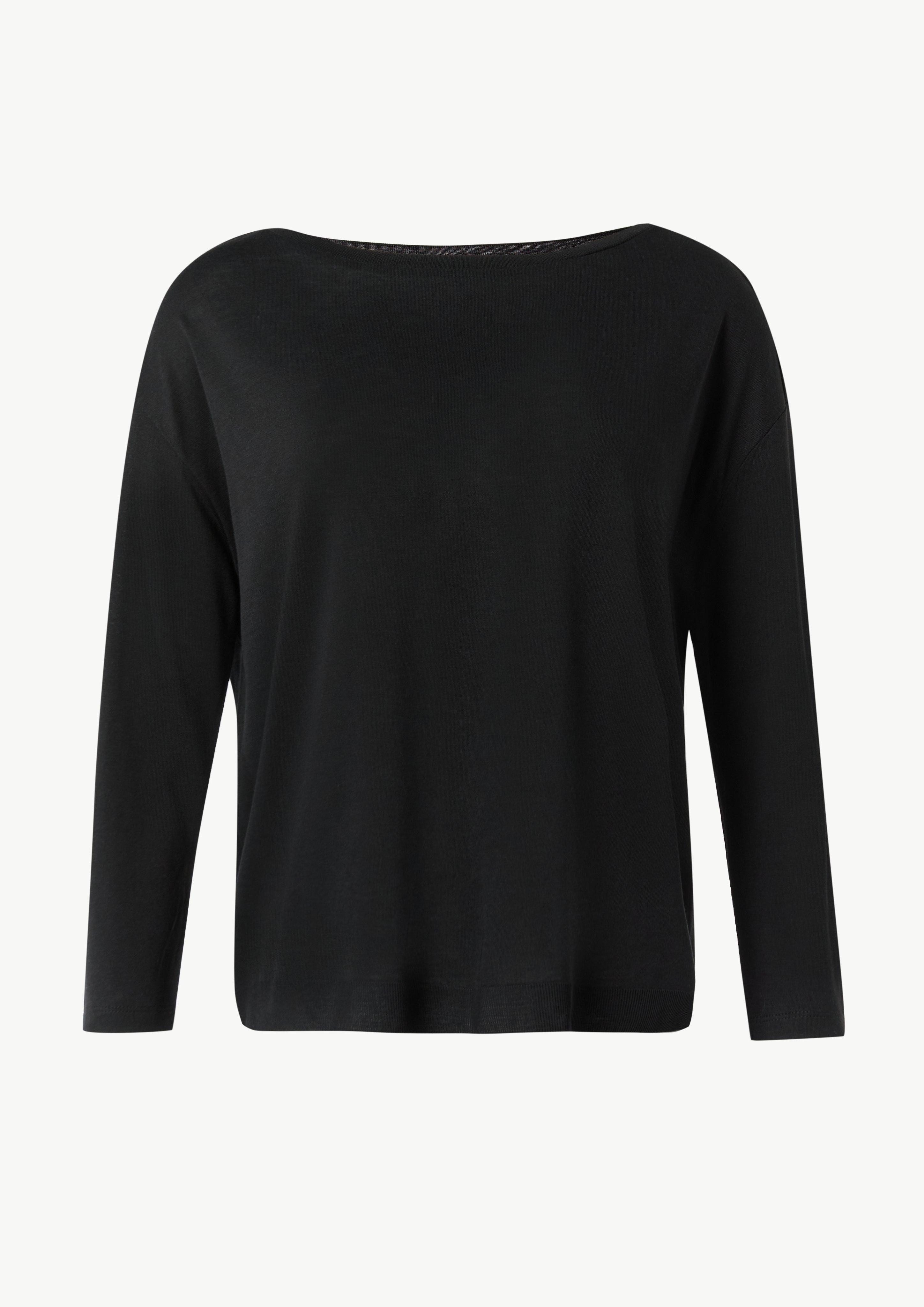 comma Langarmshirt Gestrickter Longsleeve aus Lyocellmix günstig online kaufen