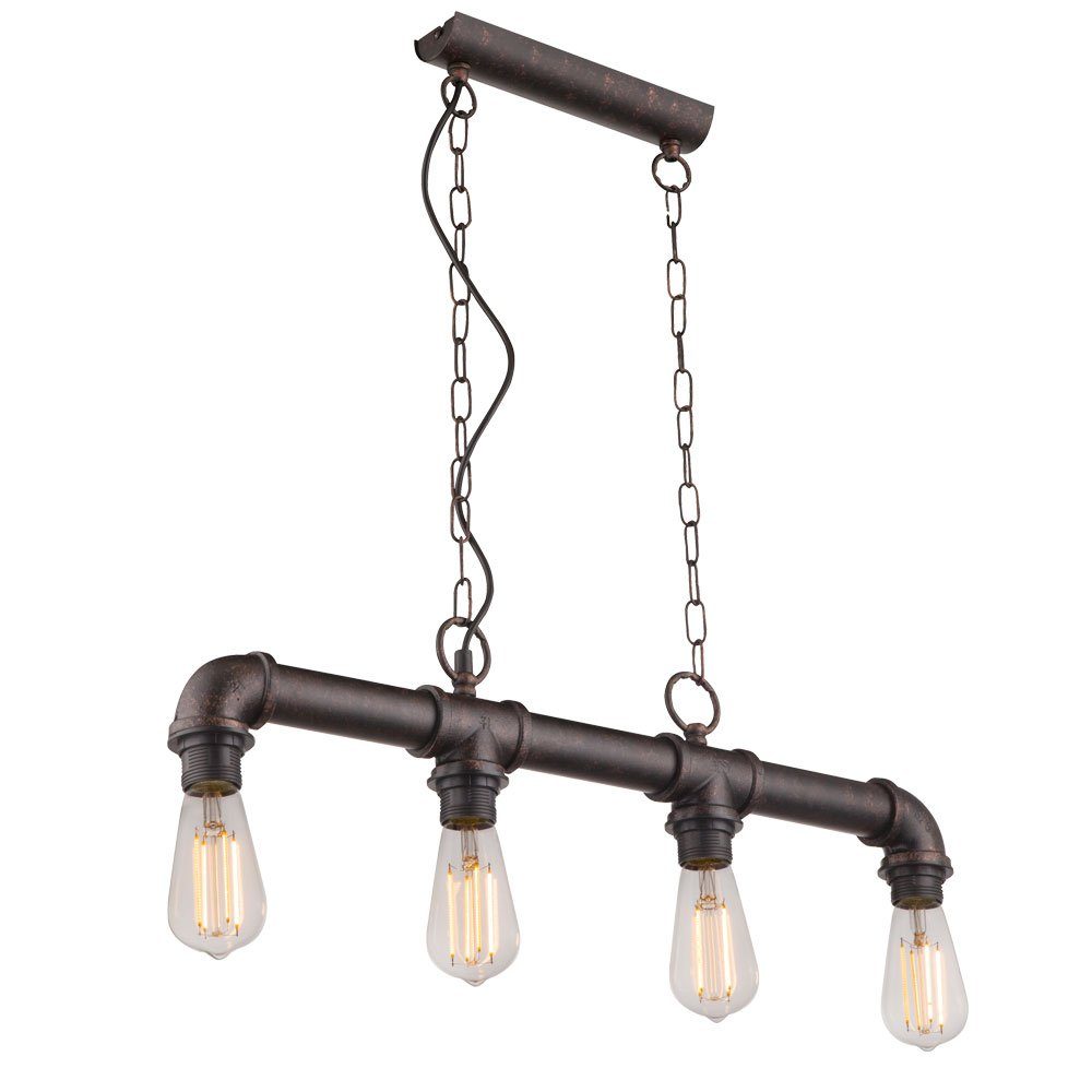 Ess Leuchte Lampe inklusive, etc-shop Zimmer Rohr Decken Leuchtmittel Wasser Pendel nicht Hängeleuchte, Wohn Vintage Hänge