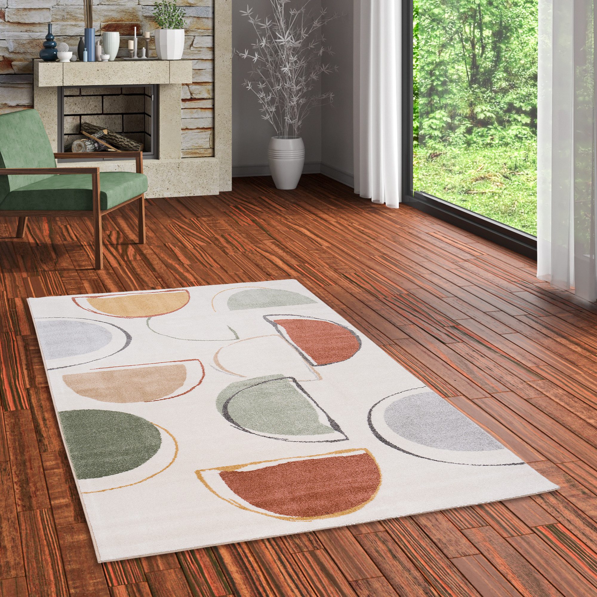 Pergamon Designteppich Designer Teppich Faro Bunt günstig online kaufen