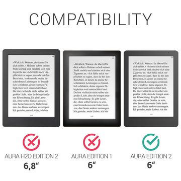 kwmobile E-Reader-Hülle Hülle für Kobo Aura Edition 2, Schlaufe Ständer - e-Reader Schutzhülle - Flip Cover Case