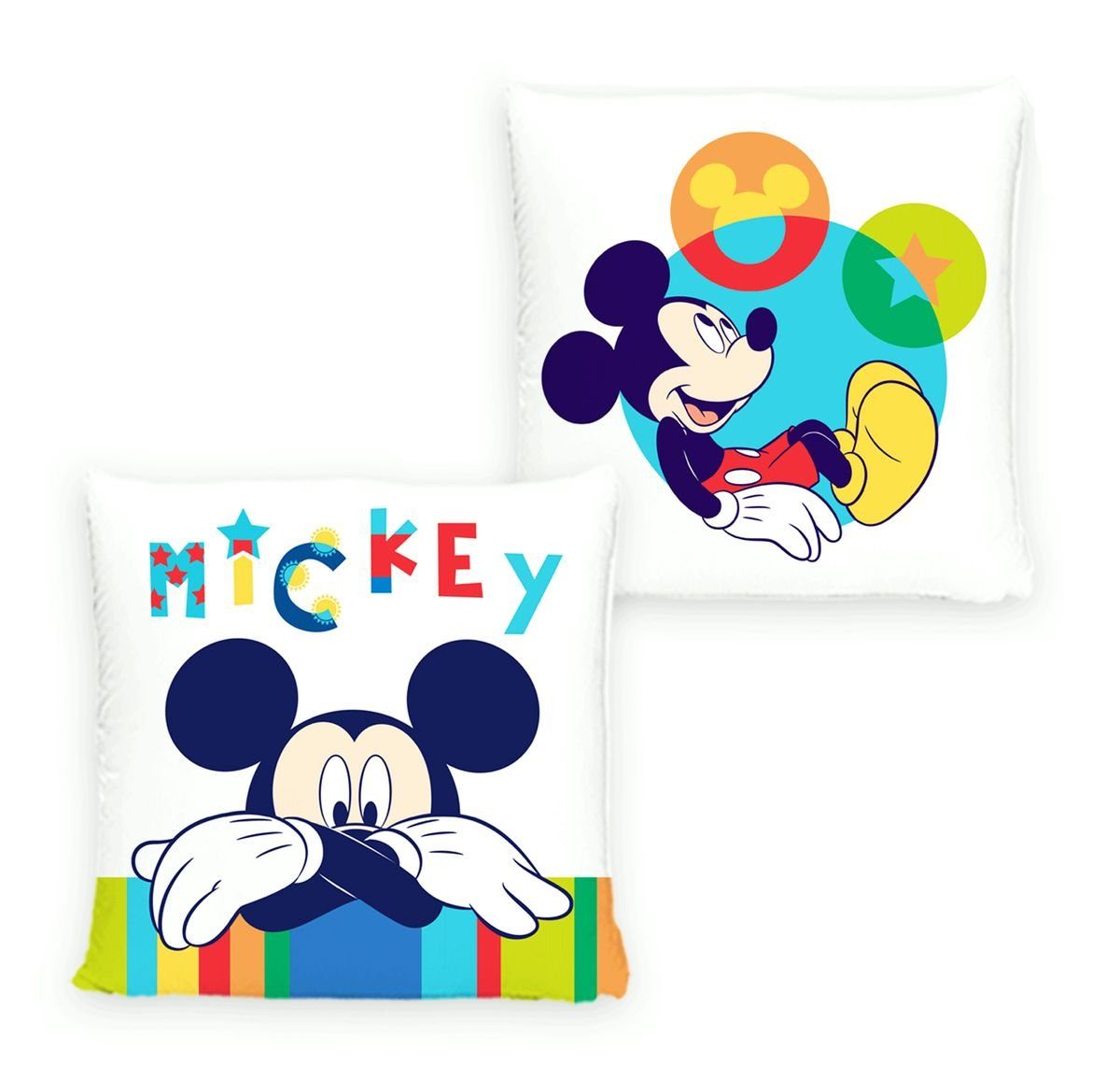 JACK Dekokissen 40x40cm Mickey Mouse inkl. Füllung, Disney Home, Bunt, kuschelig weiche Qualität