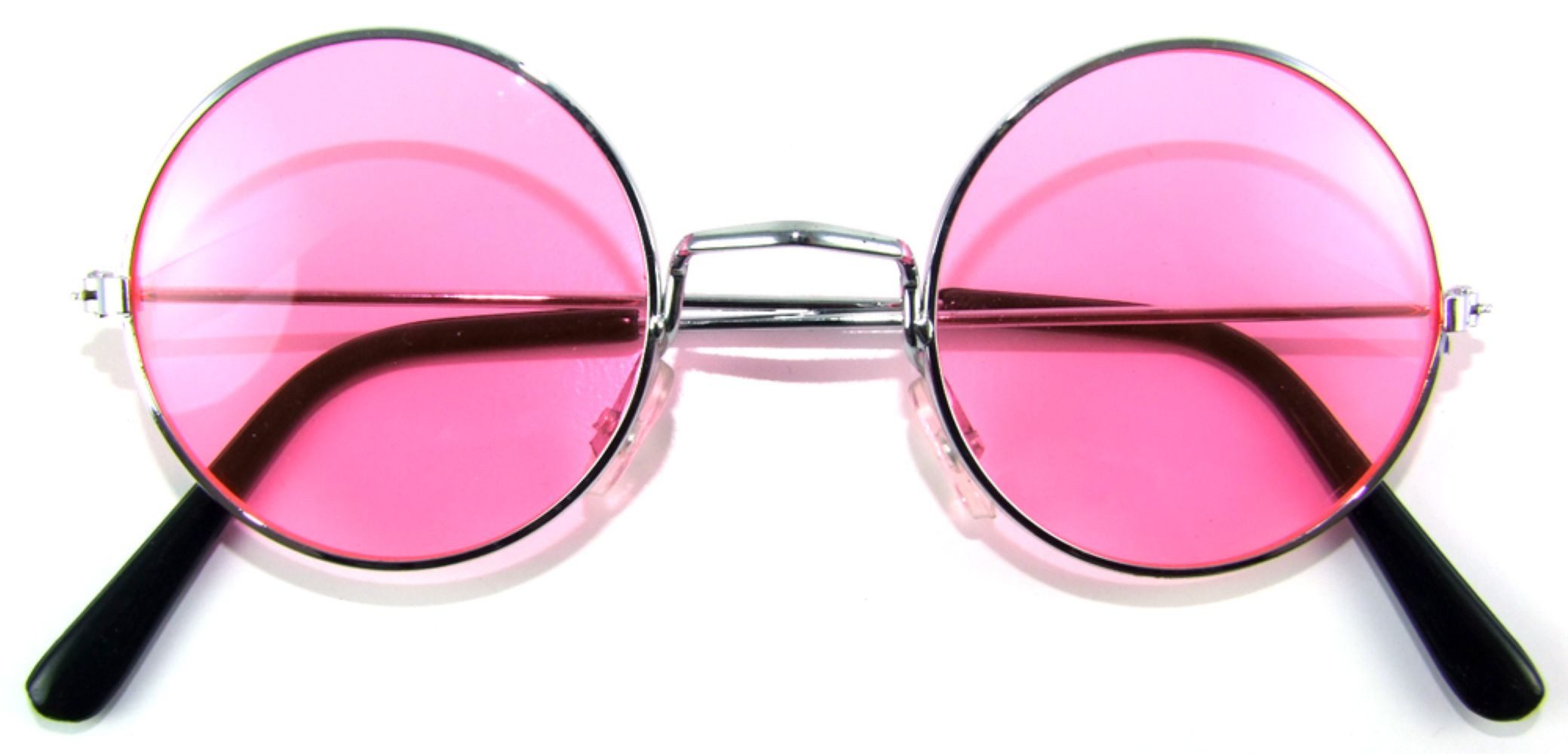 Das Kostümland Verkleidungsmaske Lennon Brille Nickelbrille, Rosa