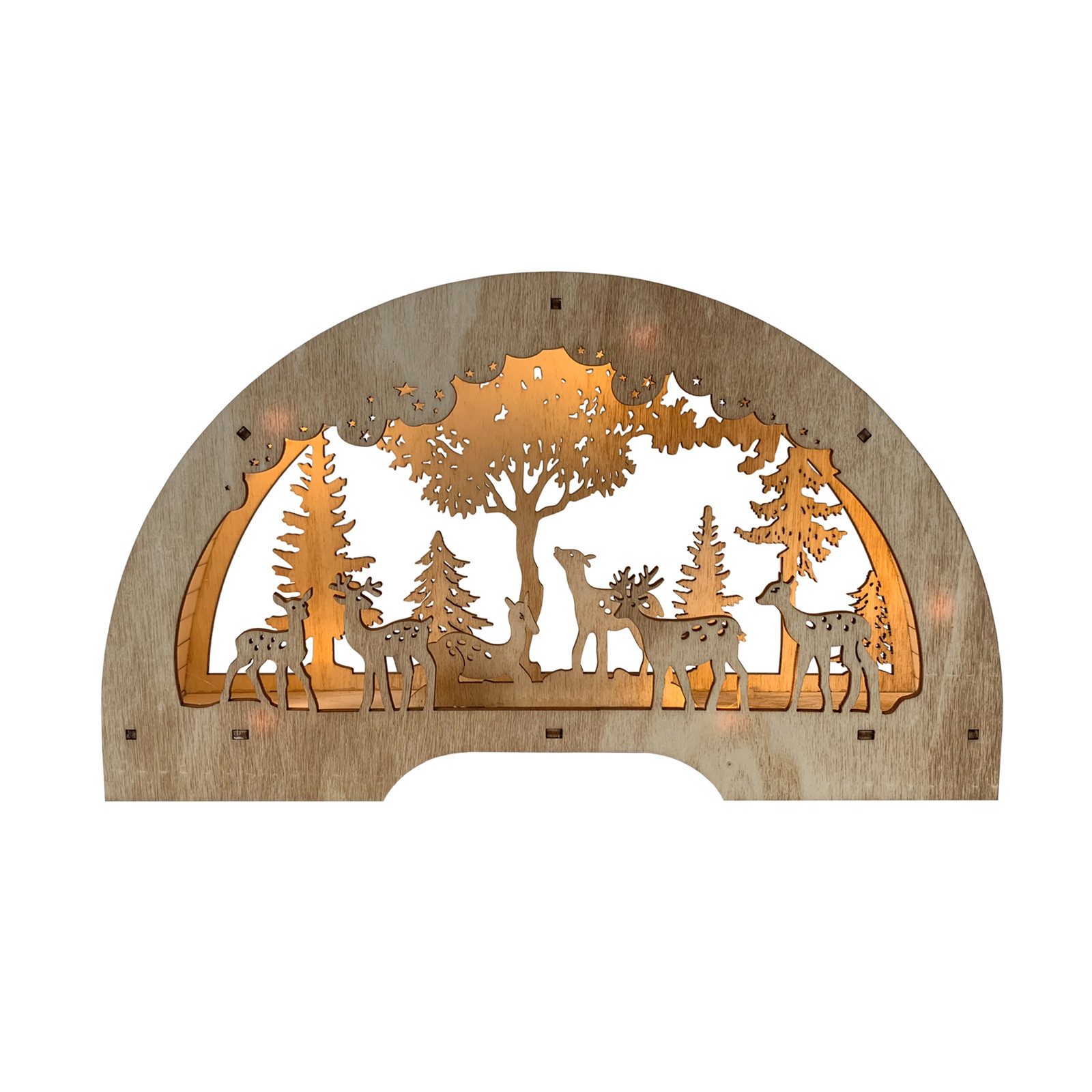HTI-Living Schwibbogen Leuchtbogen Rehfamilie (1-tlg), Schwibbogen Weihnachtsdeko