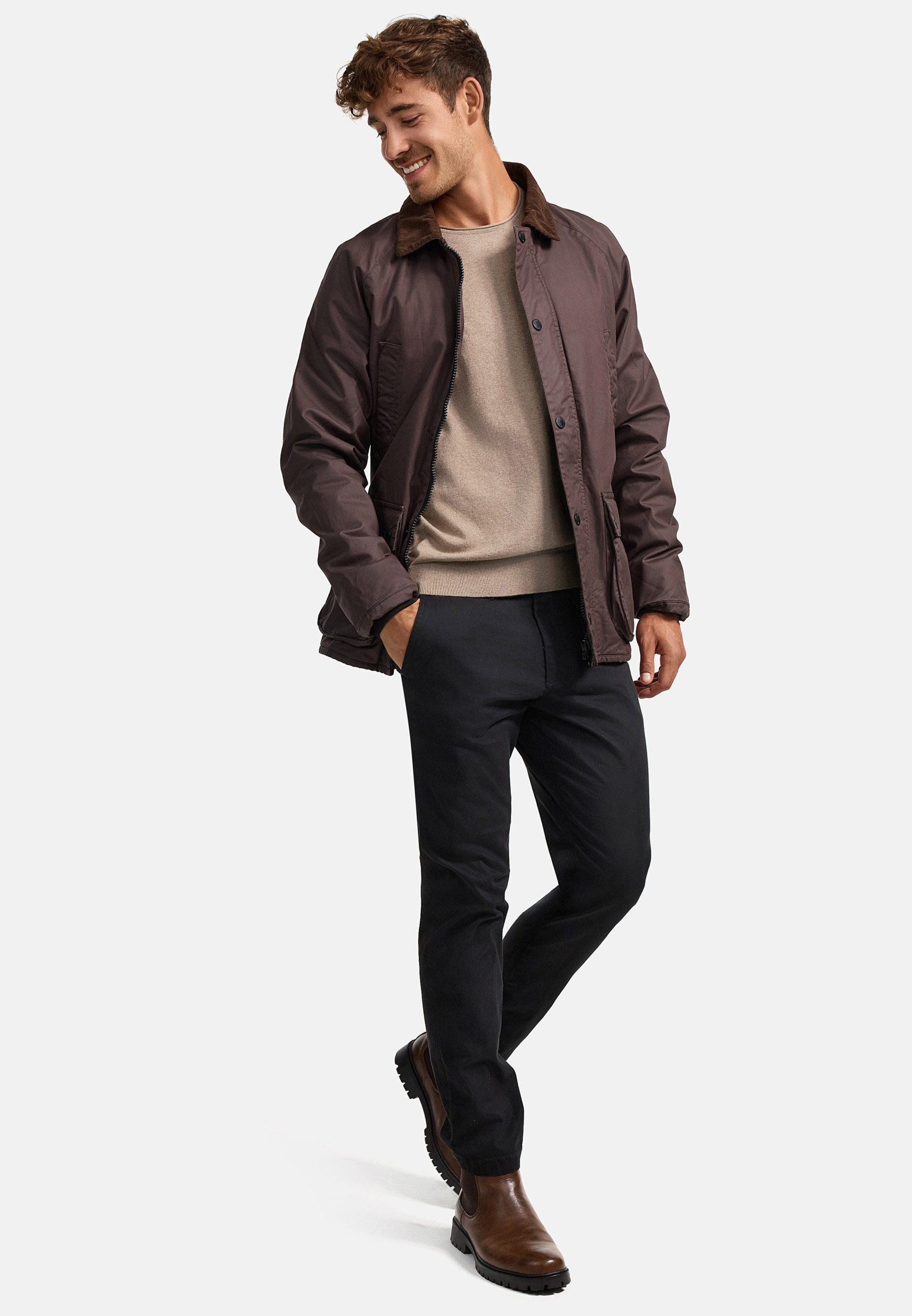 Indicode Sommerjacke Herren INFilmen Winterjacke Herrenjacke mit klassischem Cordkragen