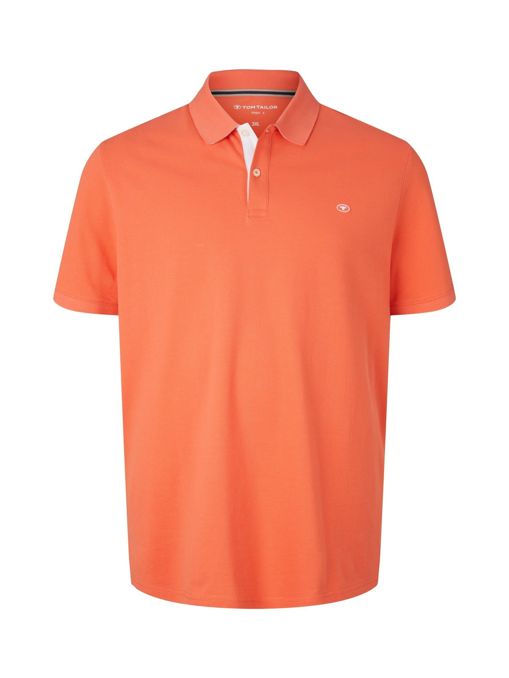Logoprint mit TOM soft PLUS peach Poloshirt Poloshirt TAILOR orange