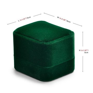 HIBNOPN Schmuckkasten Ring Box High End Geschenkbox, Jahrgang Samt Ring Schmuckschatulle