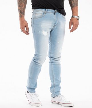 Rock Creek Slim-fit-Jeans Herren Jeans Slim Fit Hellblau RC-2144