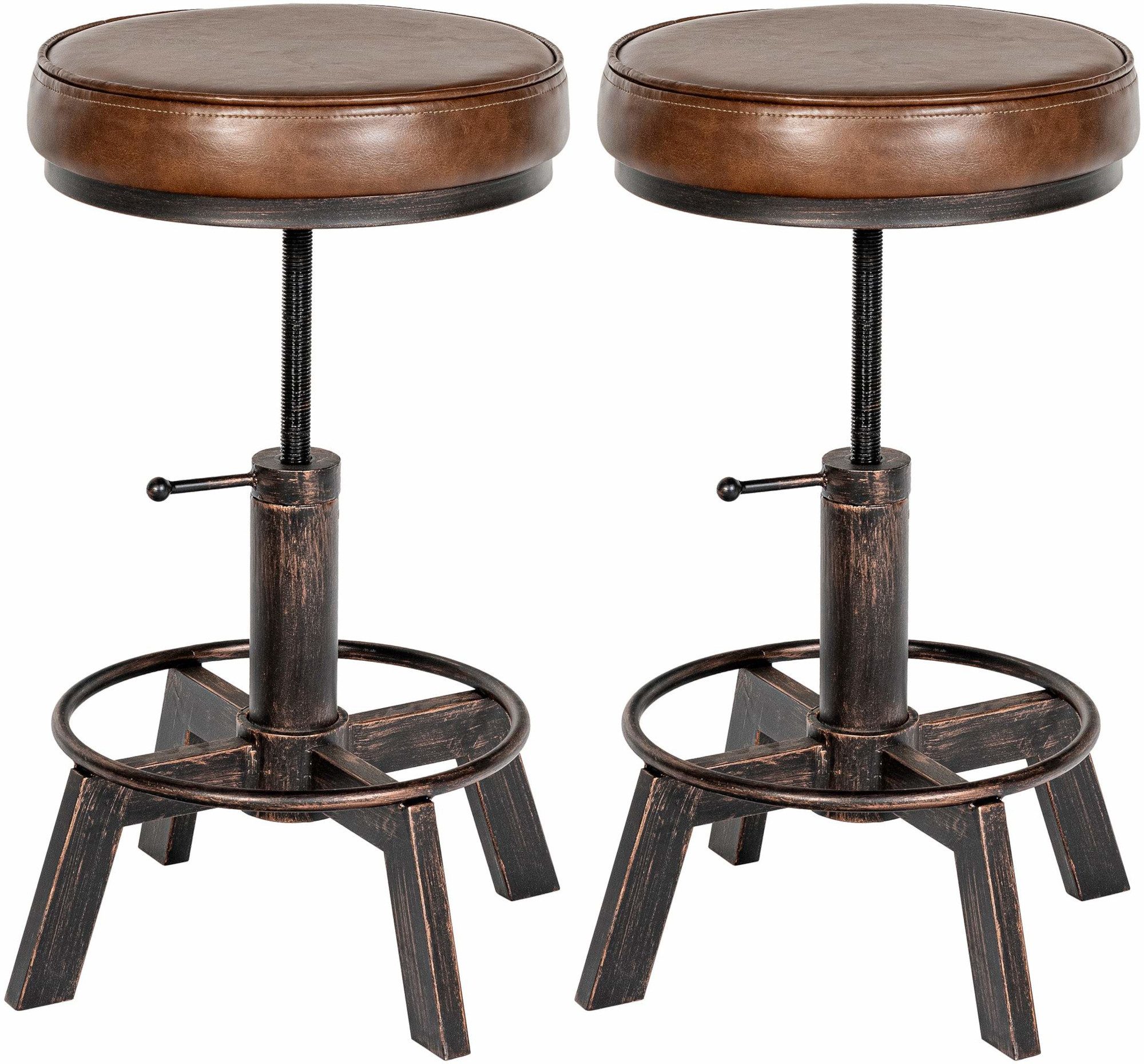 furnicato Hocker Sitzhocker Set Destin 42x42x44-63 cm bronze (1 St)