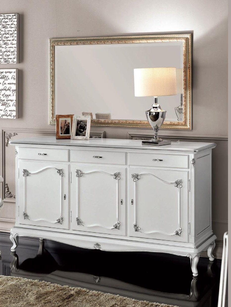 Xlmoebel Kombikommode Dressers Italienische Möbel Massiv Spiegel 2-teilig Anrichte Sideboard (2 St., 2tlg.Set (Kommode + Spiegel), Hergestellt in Europa