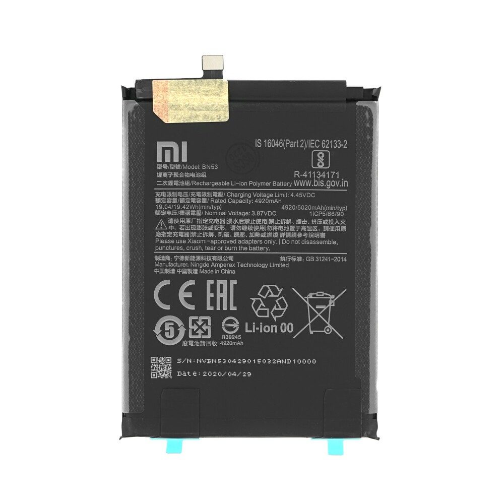 Xiaomi Original Xiaomi Akku BN53 für Redmi Note 9 Pro 5020mAh Batterie 462000 Handy-Akku (1 St)