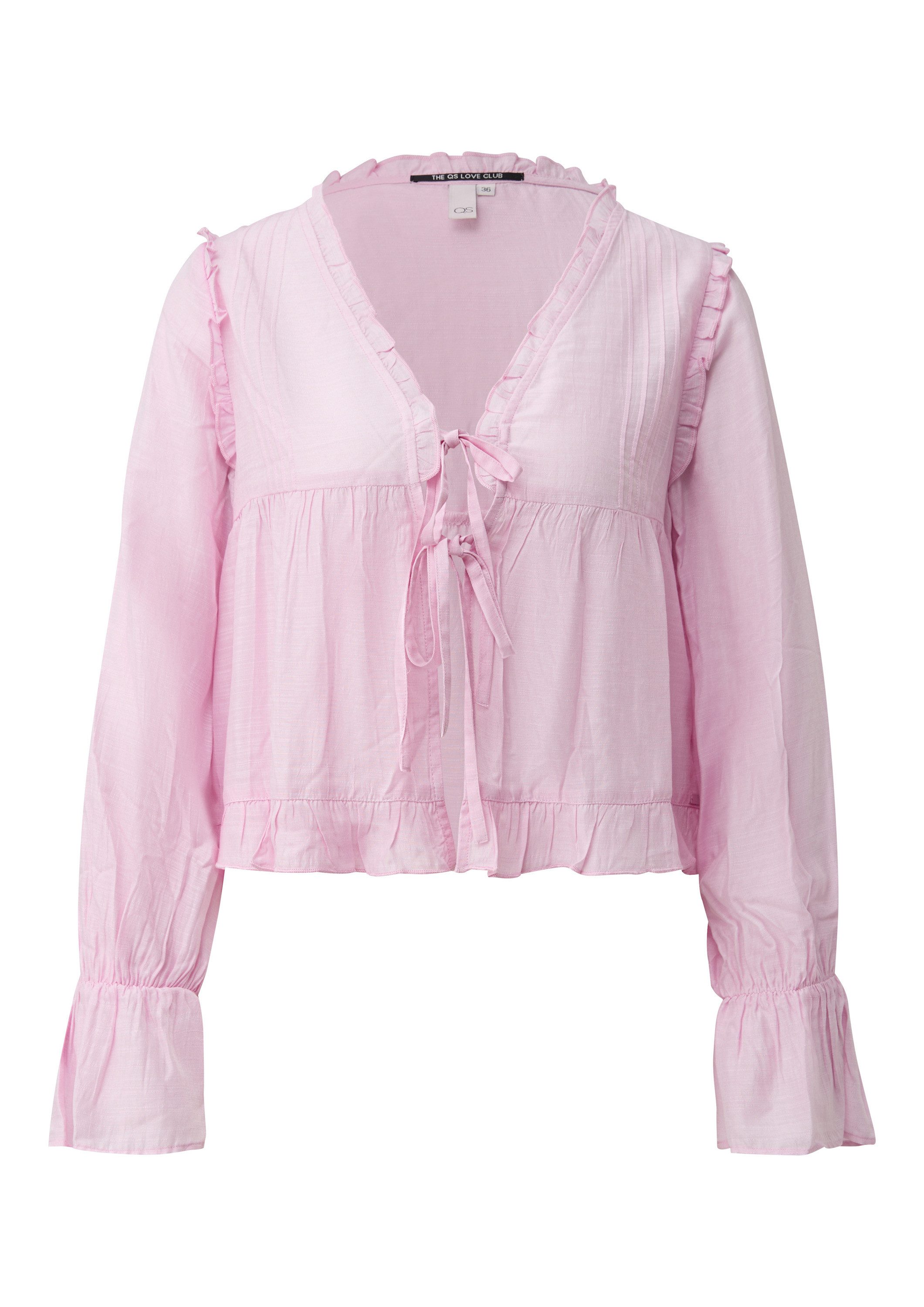 QS Langarmbluse Bluse Rüschenbluse günstig online kaufen