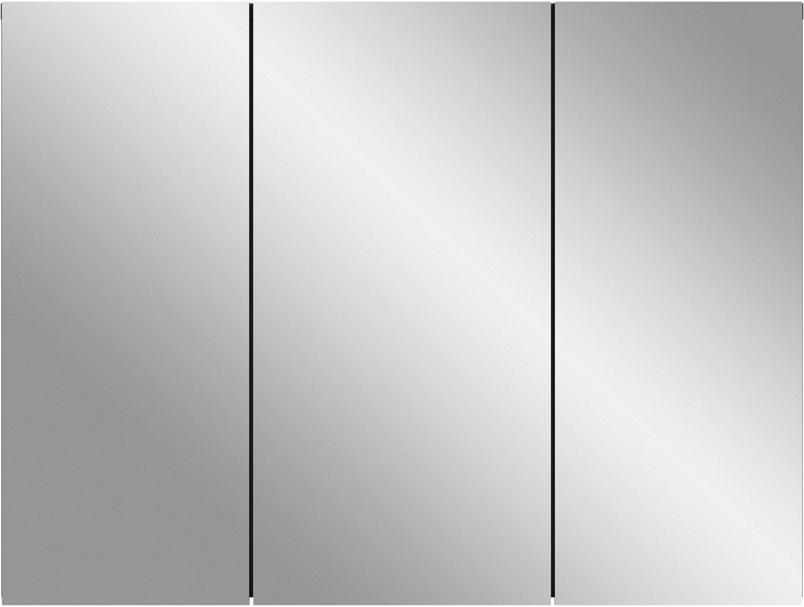 Spiegelschrank Doux, Breite 80 cm, 3 Spiegeltüren, 6 Einlegeboden, 9 Fächer