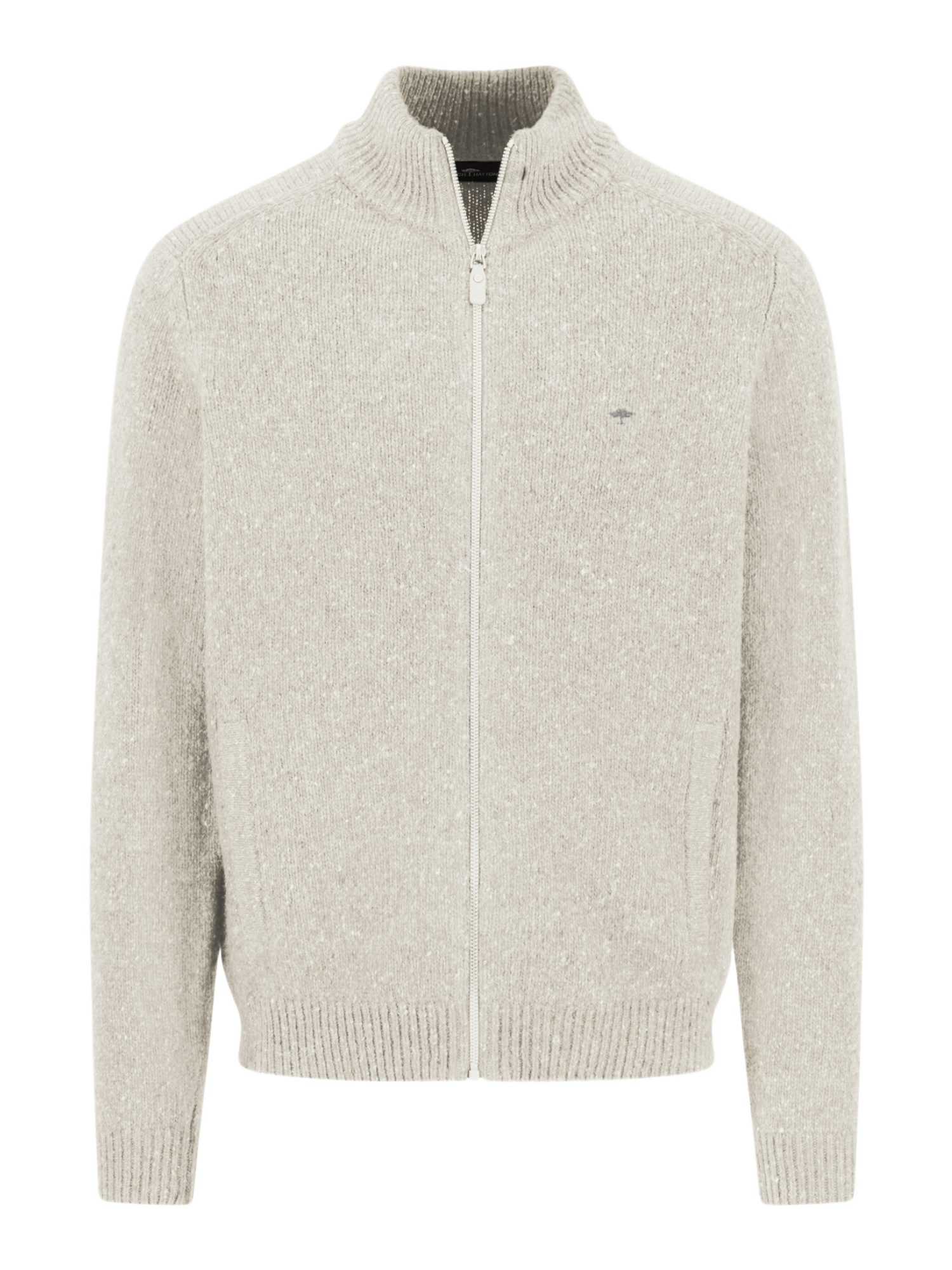 FYNCH-HATTON Strickjacke Casual,Wolle,Meliert,Stehkragen,Langarm,Casual Fit