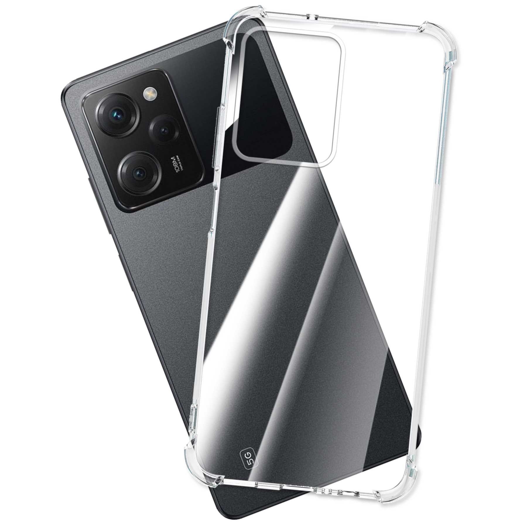 mtb more energy Smartphone-Hülle Clear Armor Case für Xiaomi Poco X5 Pro (6.67), Transparente TPU Schutzhülle Case Backcover mit Anti-Shock Verstärkung
