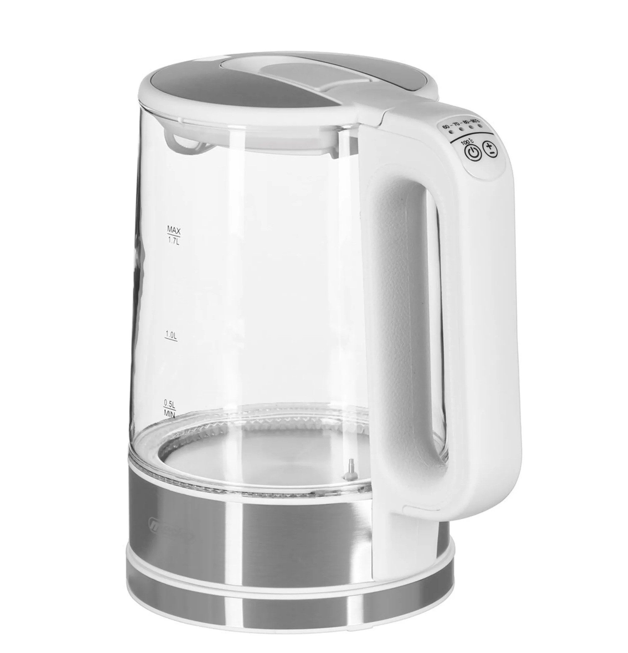 Mesko Wasserkocher MS 1301 1,7 L - 2200 W, mit Temperaturregelung & Warmhaltefunktion, 1.7 l, 2200 W