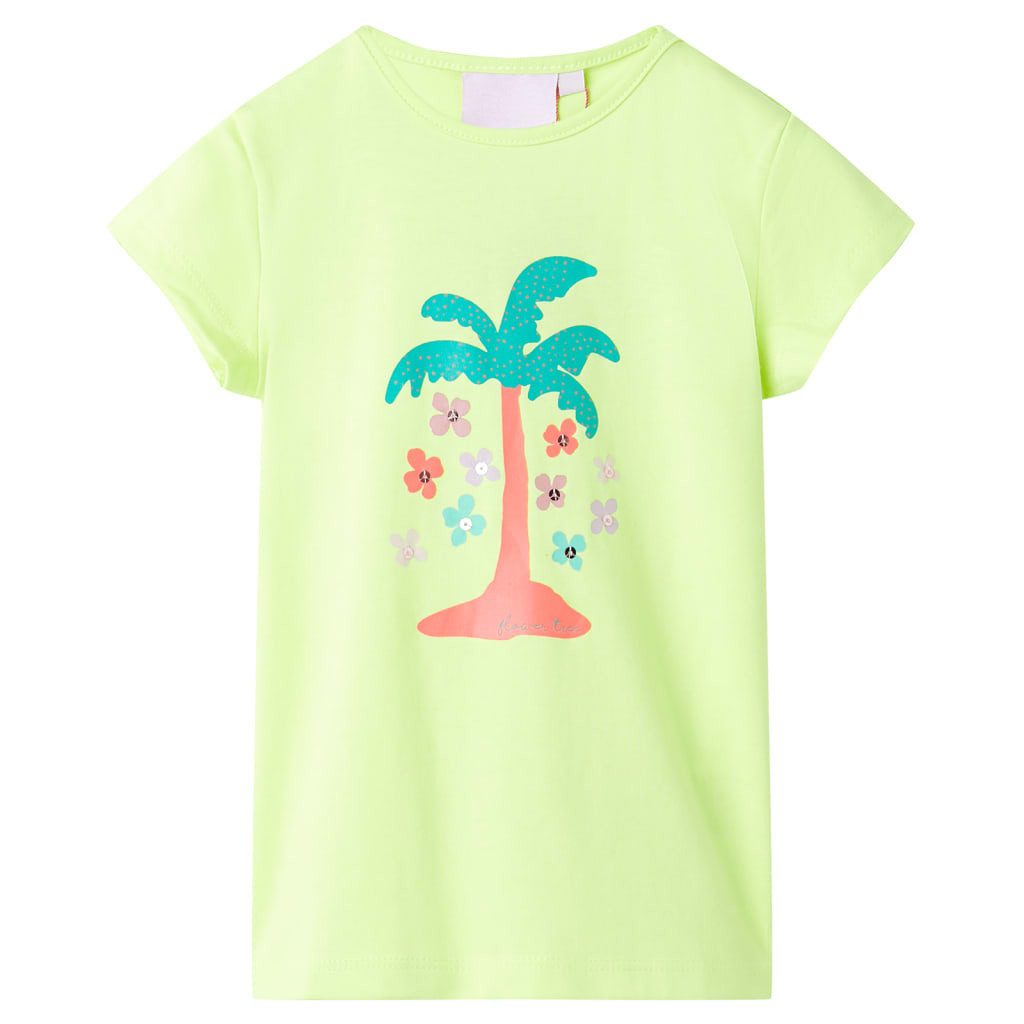 vidaXL T-Shirt Kinder-T-Shirt Neongelb 104