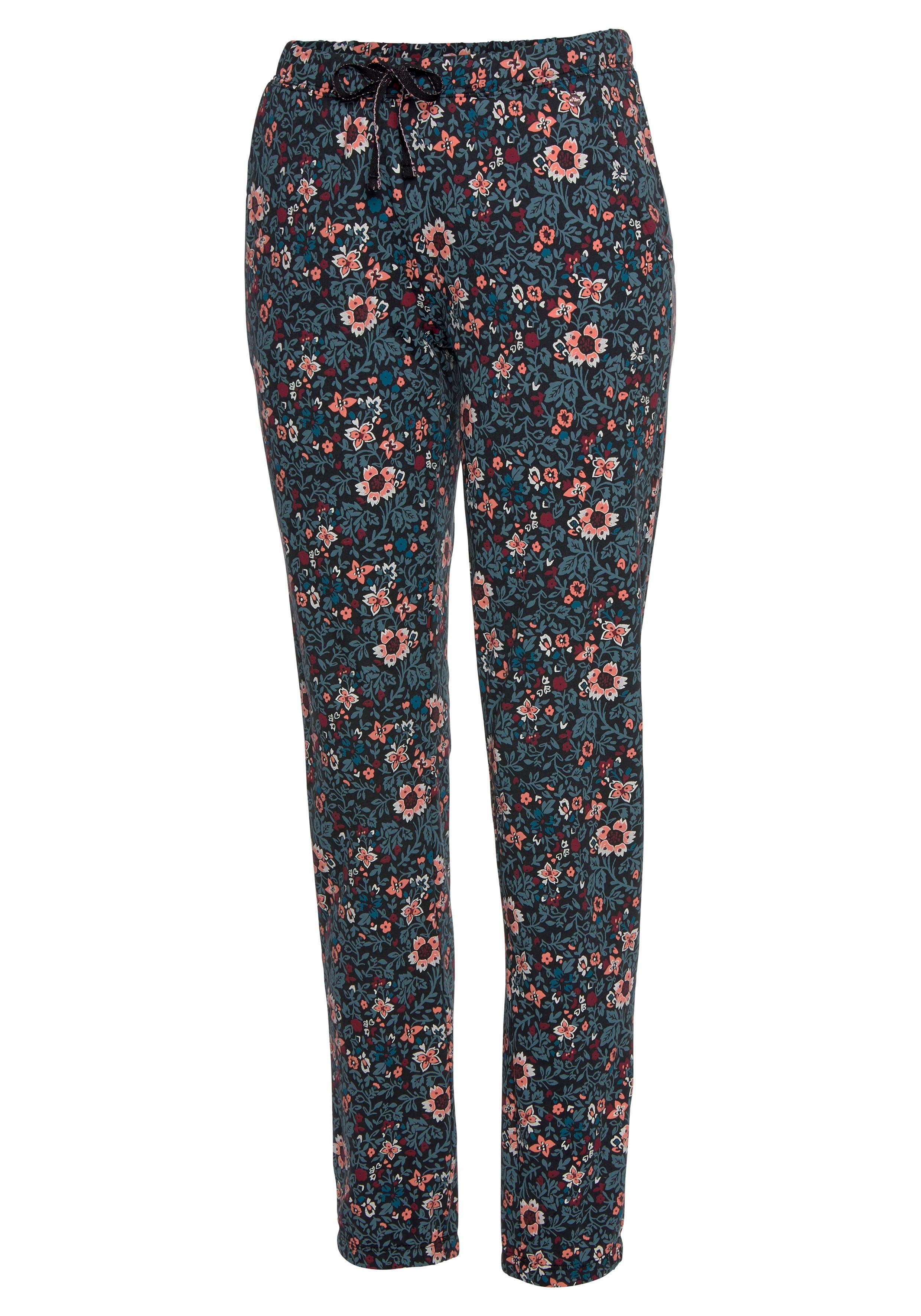 s.Oliver Pyjamahose mit Allover-Muster und kontrastfarbener Kordel – Bild 5 von 5