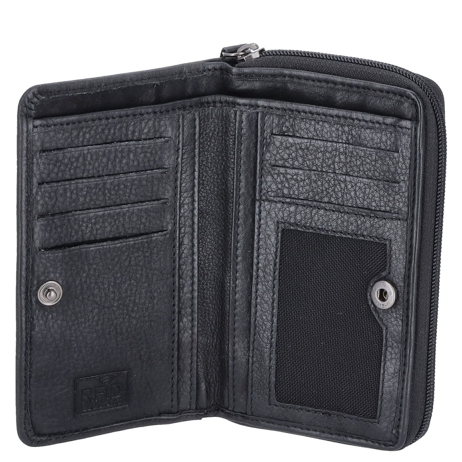 The Skandinavian Brand Geldbörse The Skandinavian Brand Damen Leder Geldbörse schwarz