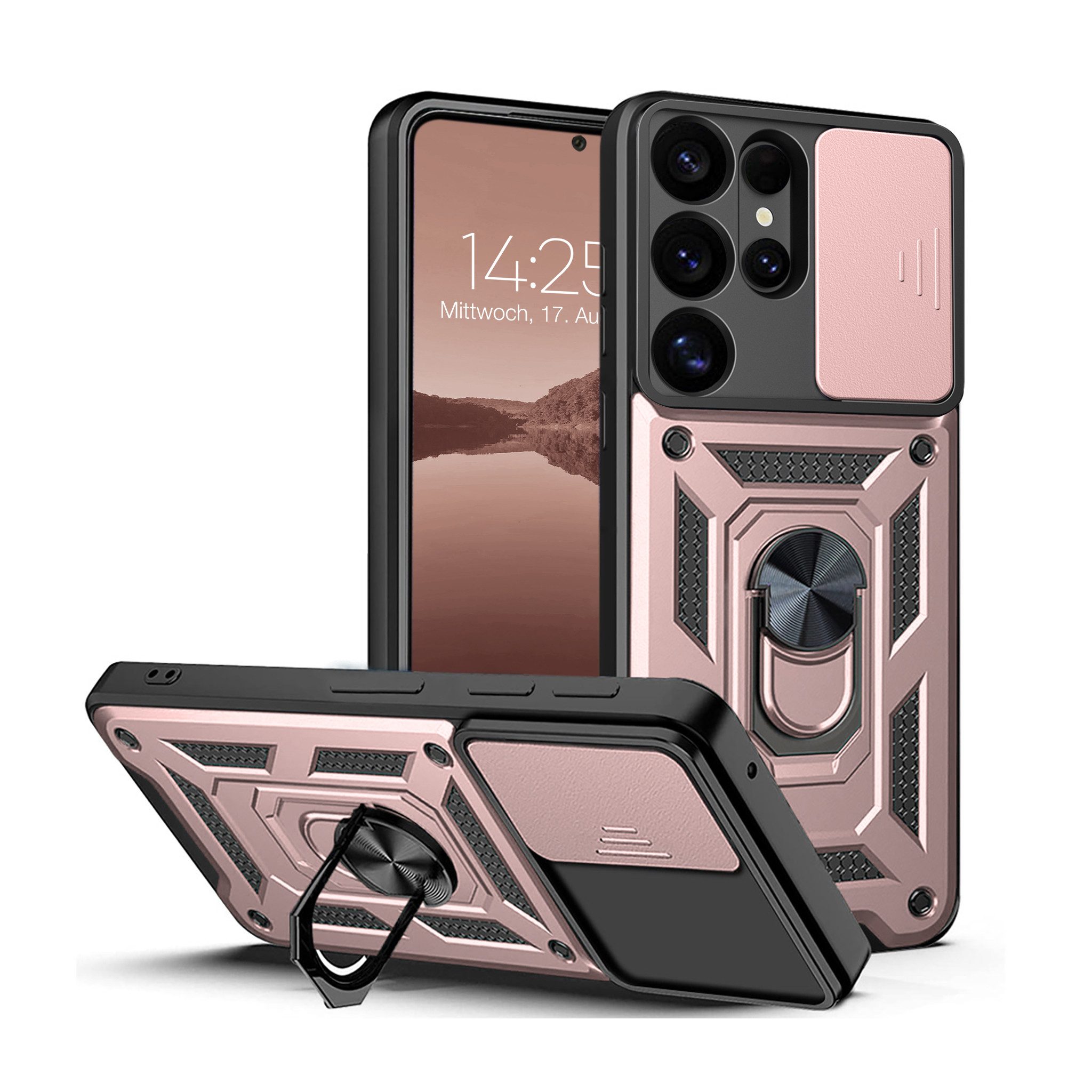 Tec-Expert Handyhülle Outdoor Cover Hülle für Samsung Galaxy S25 Ultra 6.8 Zoll, 6.8", Premium Hülle mit Kameraschutz aus verstärktem Polycarbonat