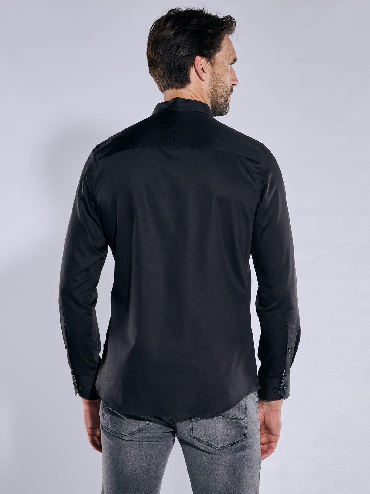 Engbers Langarmhemd Herren Langarm-Hemd "My Favorite", Schwarz