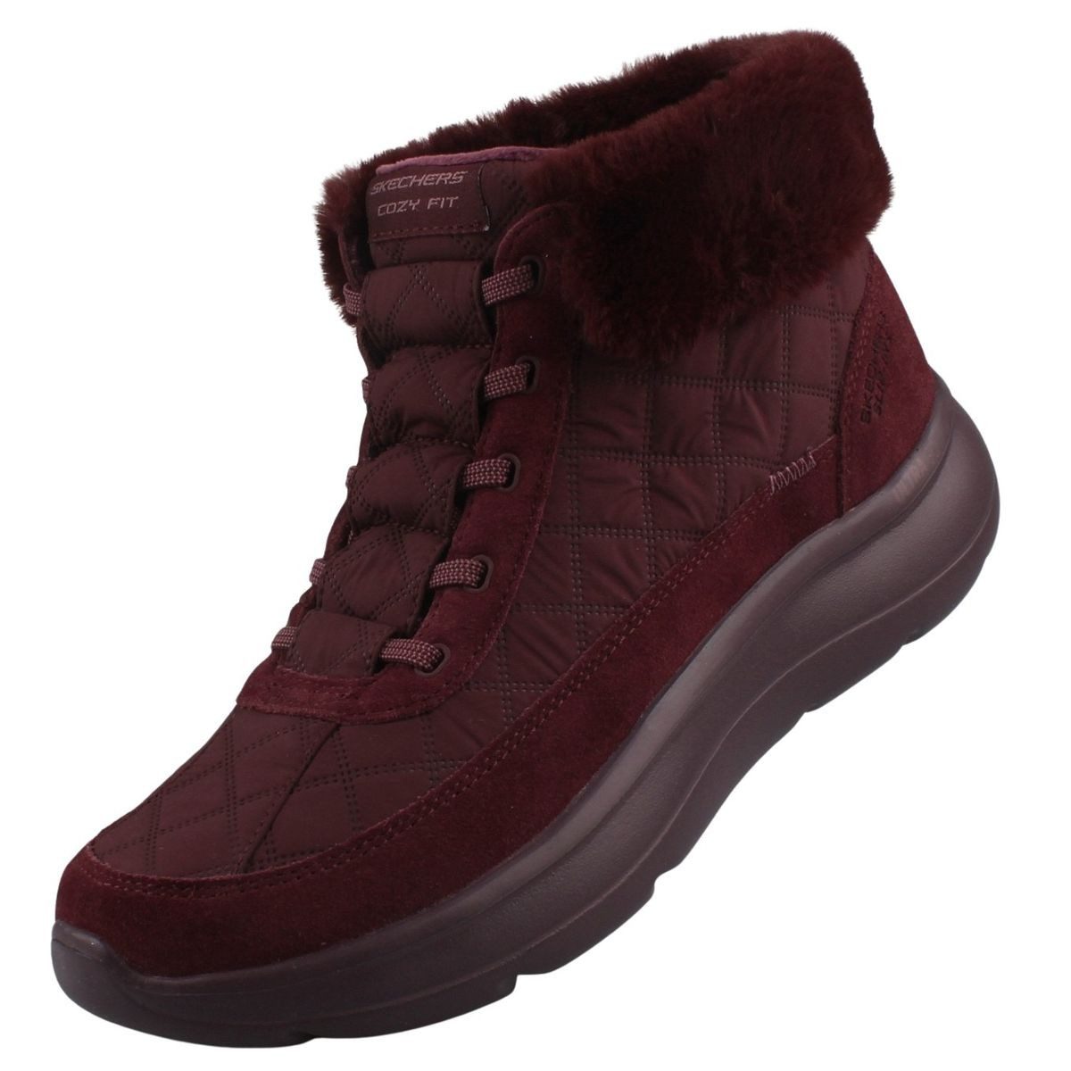 Skechers 144844-BURG Stiefelette Damen-Boots mit Hands Free Slip-ins