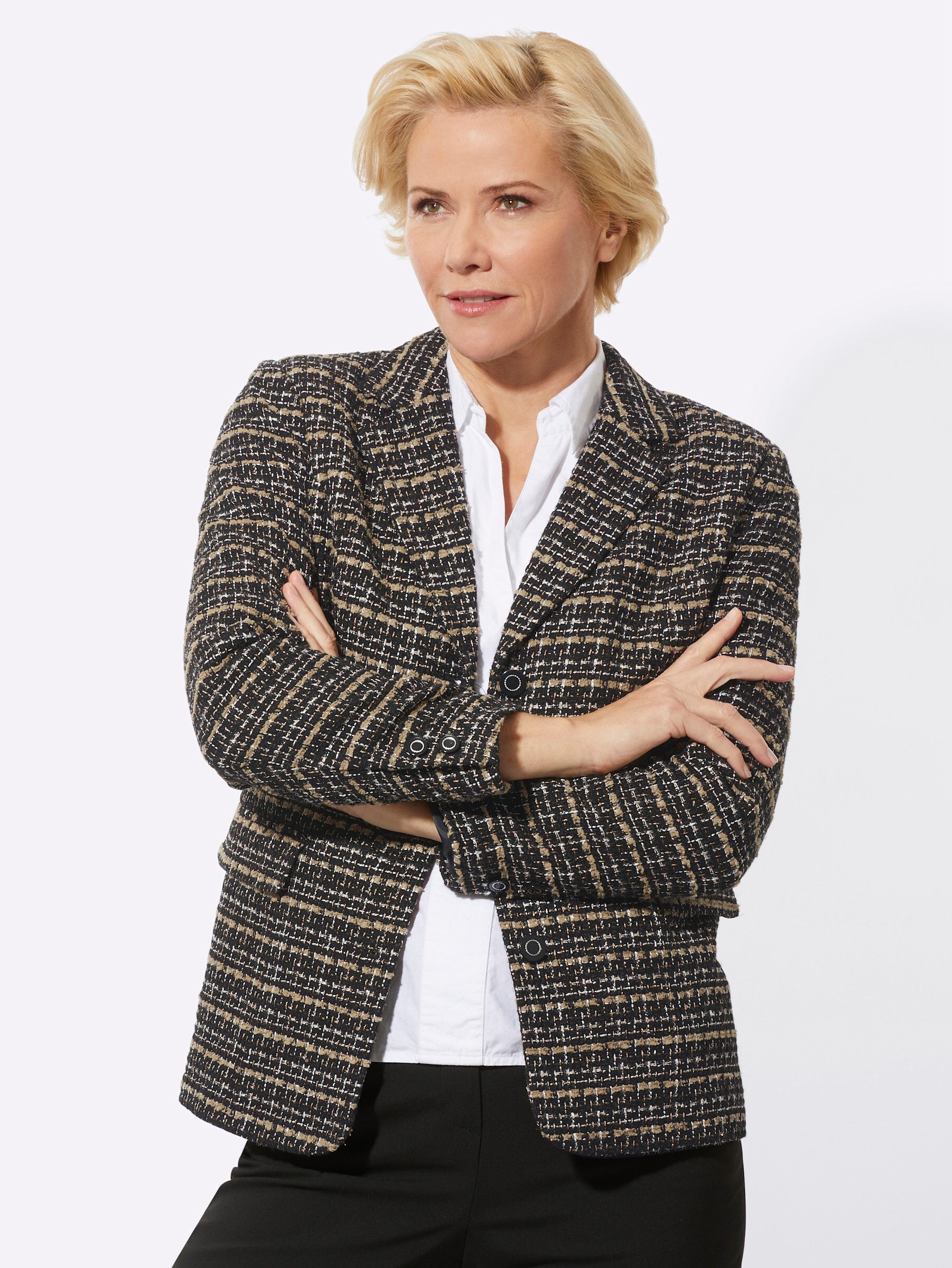 Blusenblazer Bouclé-Blazer