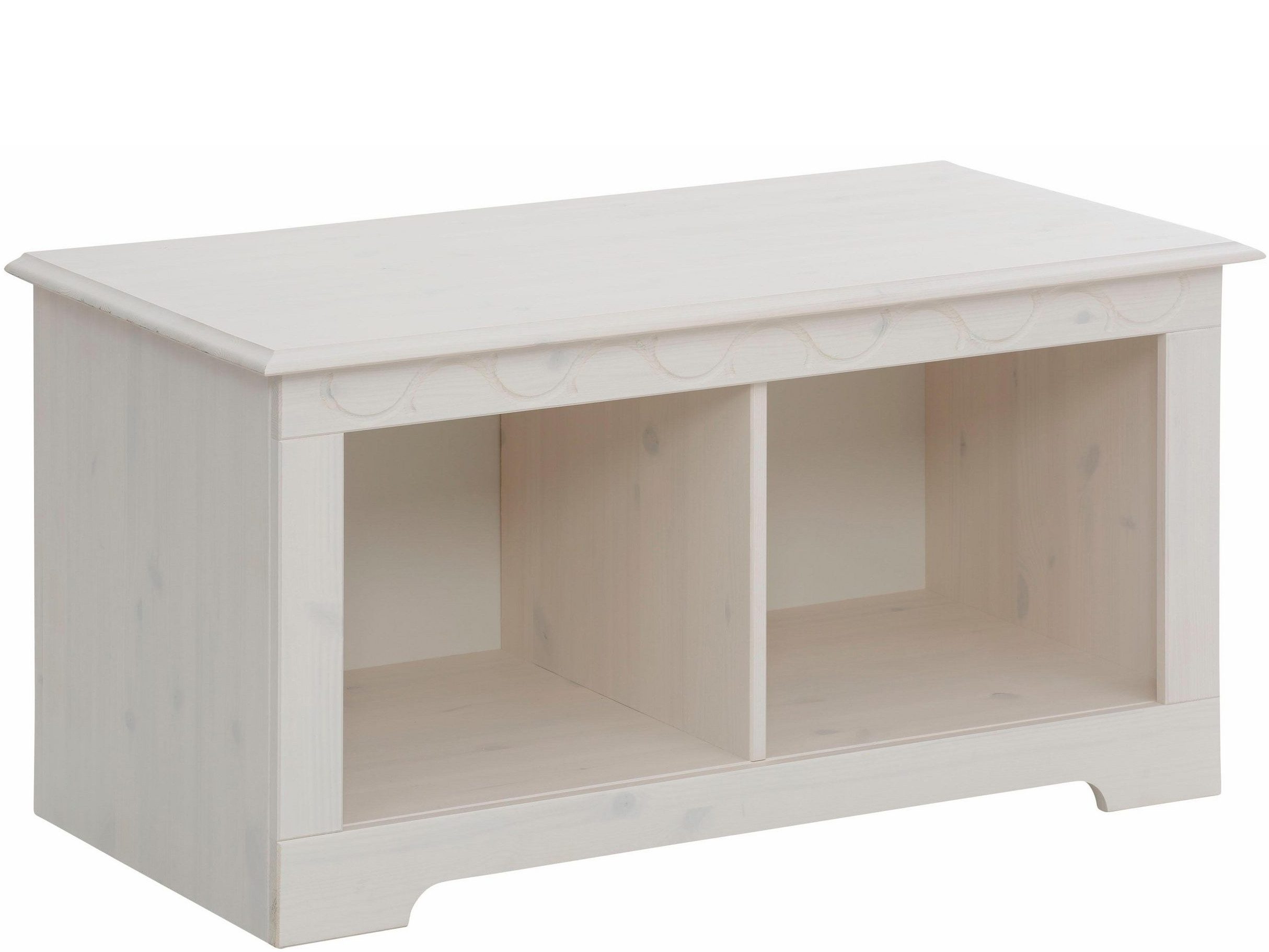 loft24 Sitzbank Lando, Schuhbank, Flurbank, Kiefer Massivholz, Landhausstil, Breite 90 cm