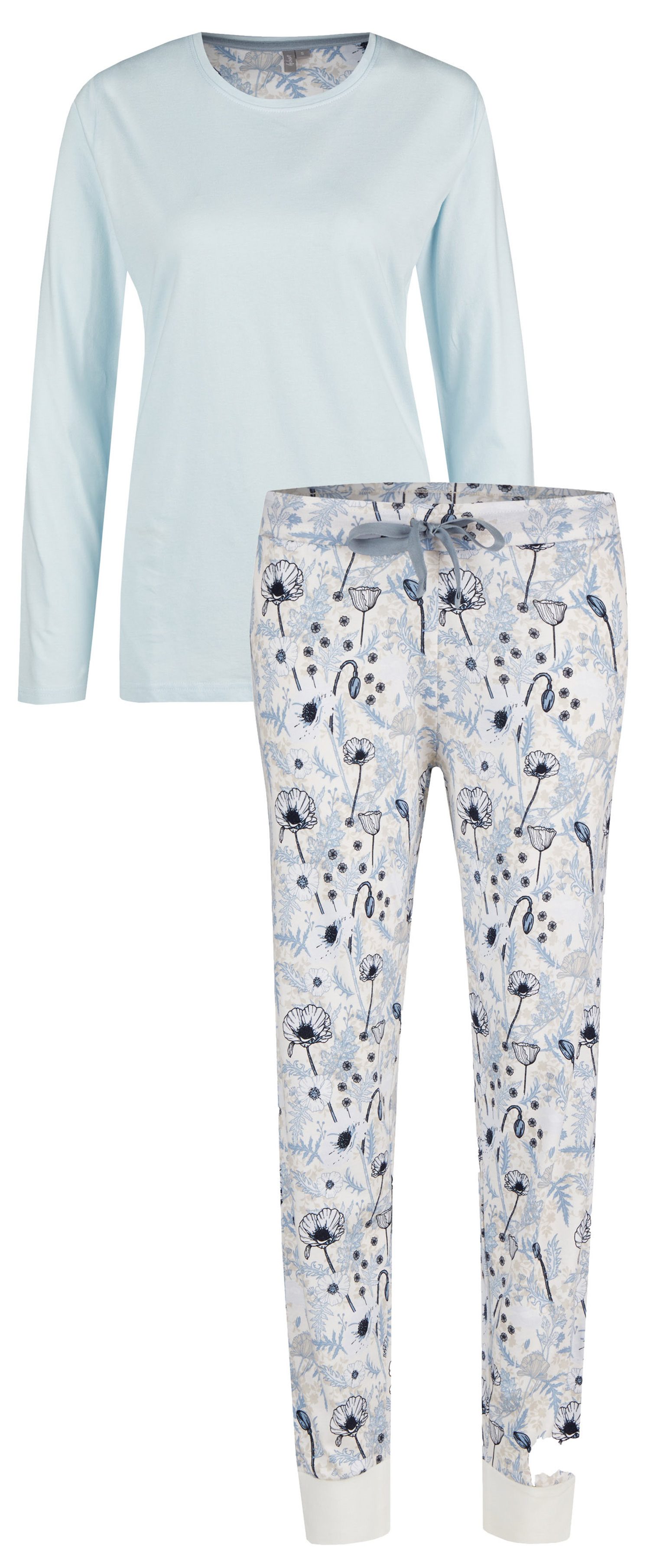 Schlafanzug Damen Pyjama lang