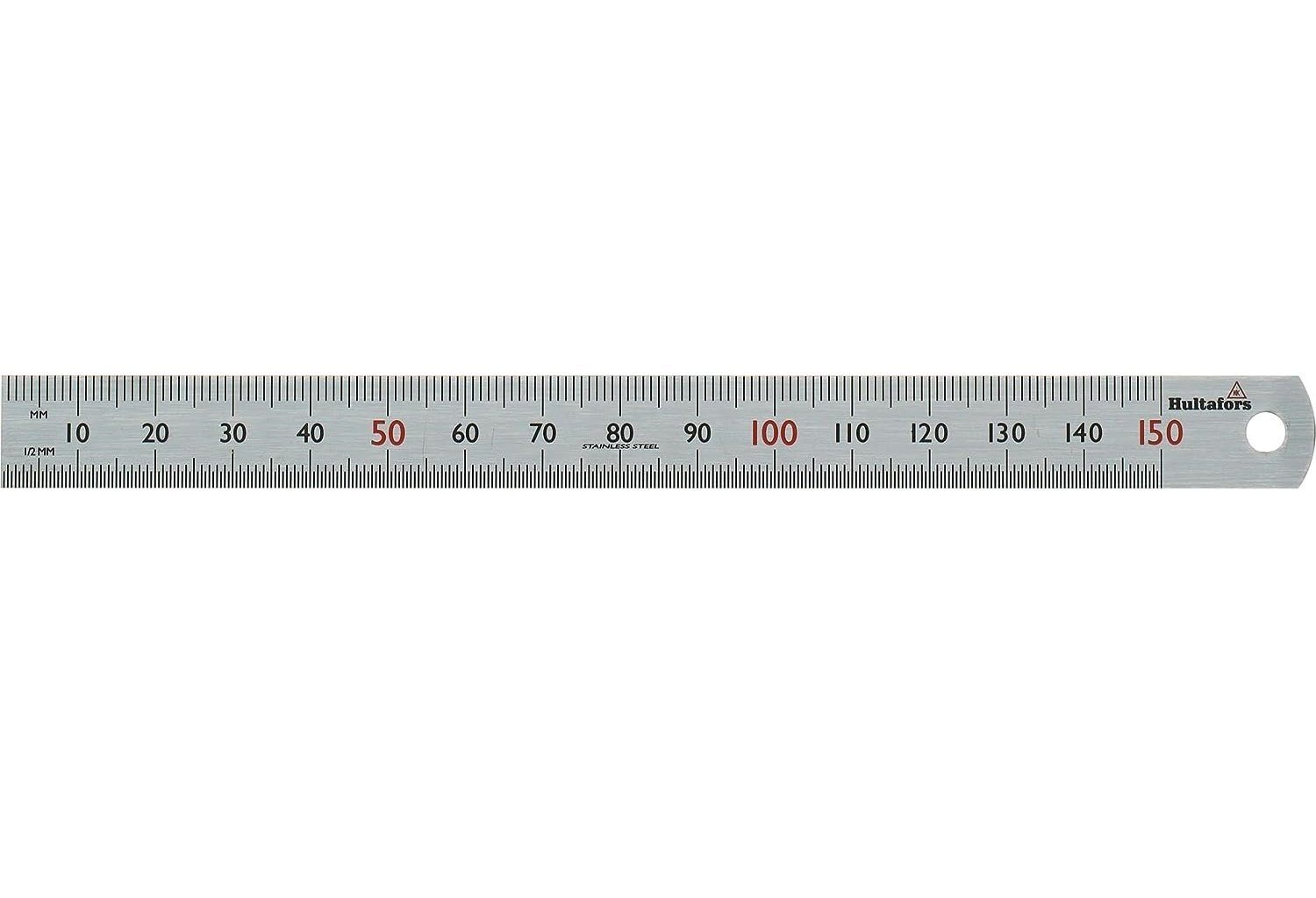 Heinz Hesse Zollstock Stahlmaßstab Millimeterteilung, Länge aus Stahl cm, 15 (Halb)