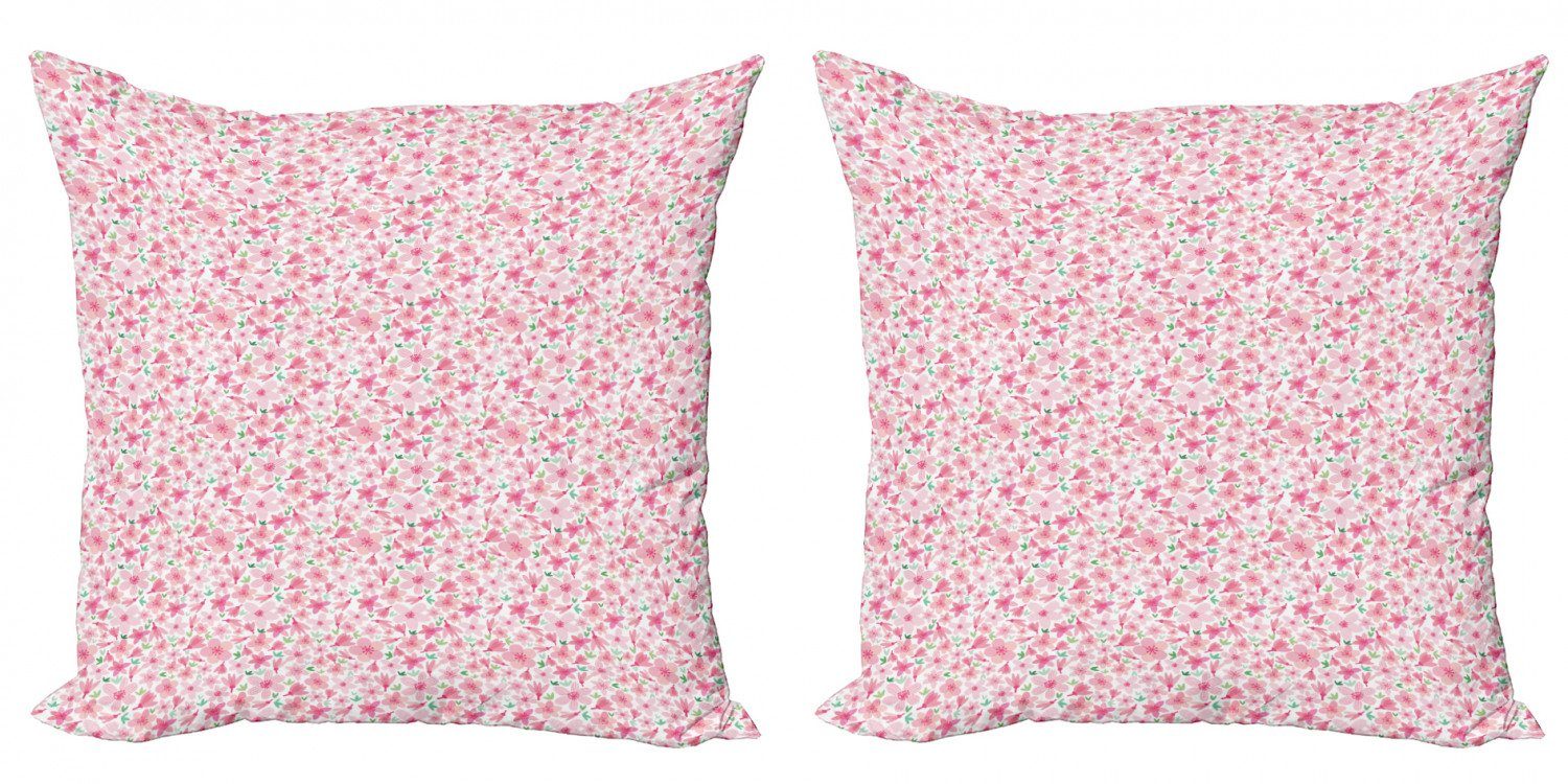 Kissenbezüge Modern Accent Doppelseitiger Digitaldruck, Abakuhaus (2 Stück), Kirschblüte vermischter Blossom