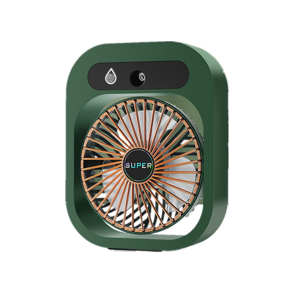 Handventilator green Lüfter,für Tragbarer XDeer Wassernebel Geschwindigkeiten Mini Büro, Schlafzimmer,Outdoor-Camping Luftstrom, USB-Tischventilator,3
