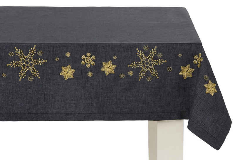 Dreams Tischdecke »Schneeflocke, Weihnachtsdeko«, mit aufwendiger Stickerei
