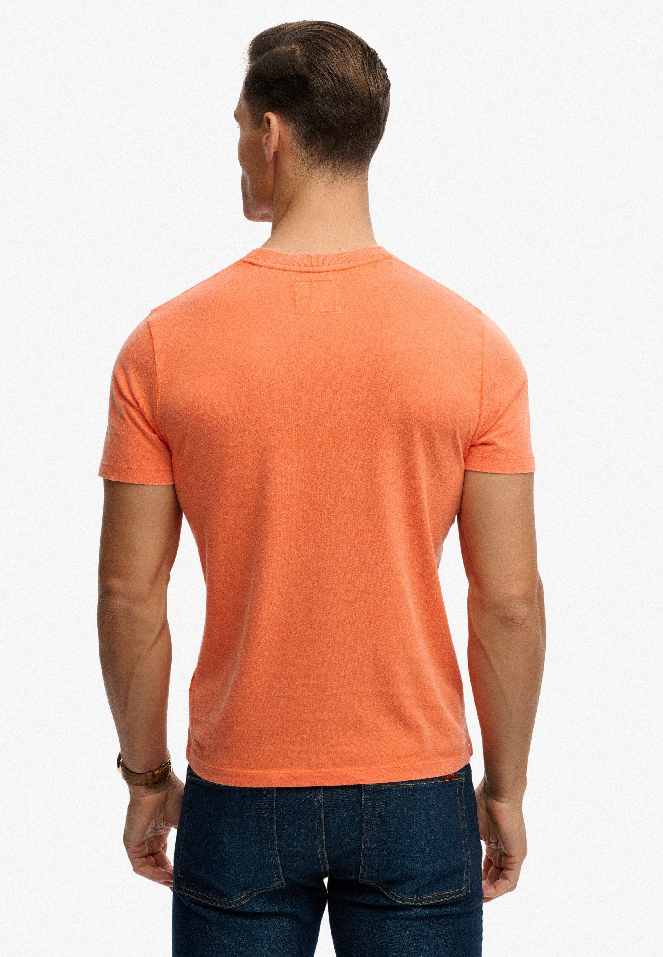 Superdry Rundhalsshirt Industry Worker Relaxed Tee aus Baumwolle und Single Jersey, Regular Fit, mit Druck, Kurzarm