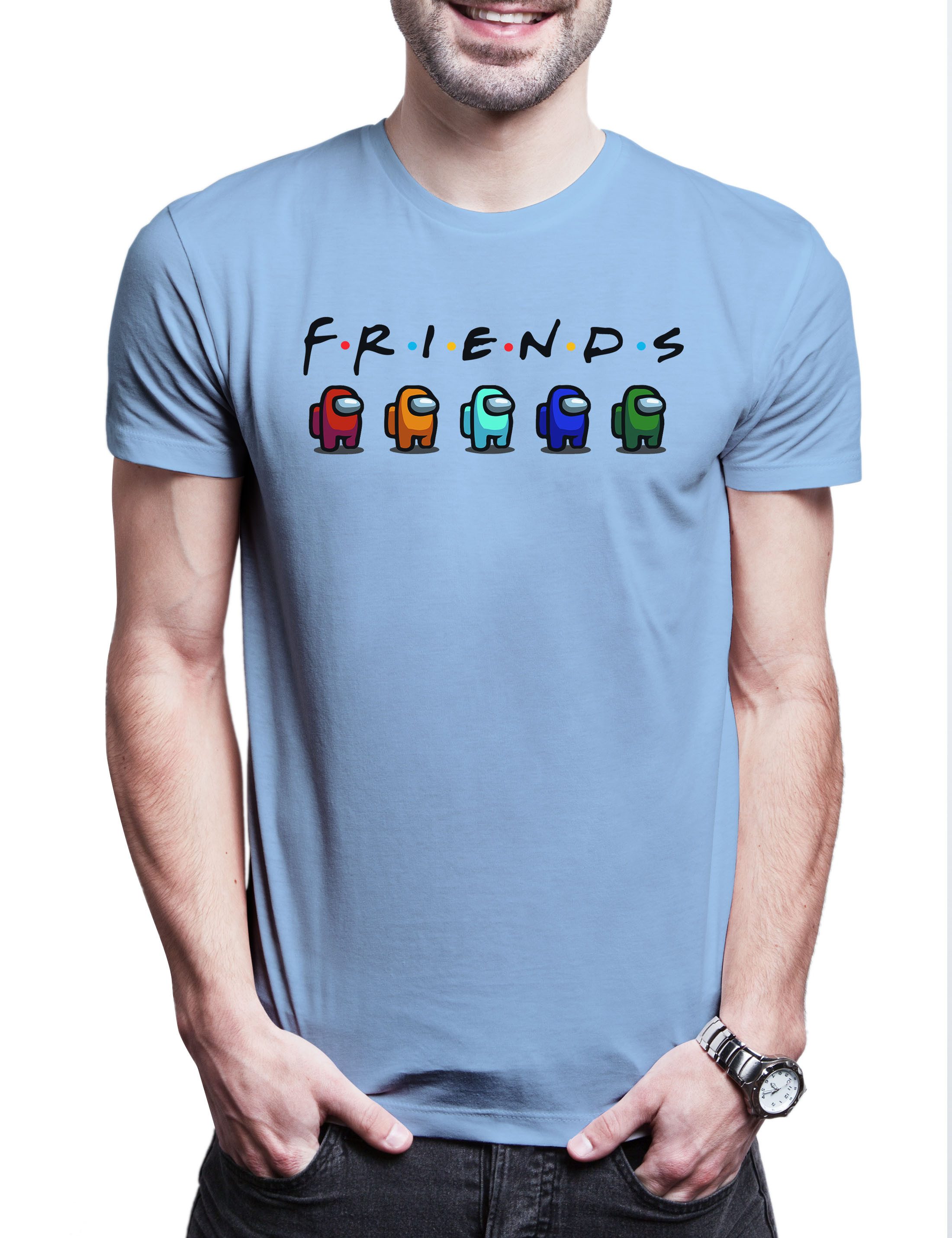 Print-Shirt Vintage Crewmates Herren T-Shirt Us Indie Game Among Friends Games