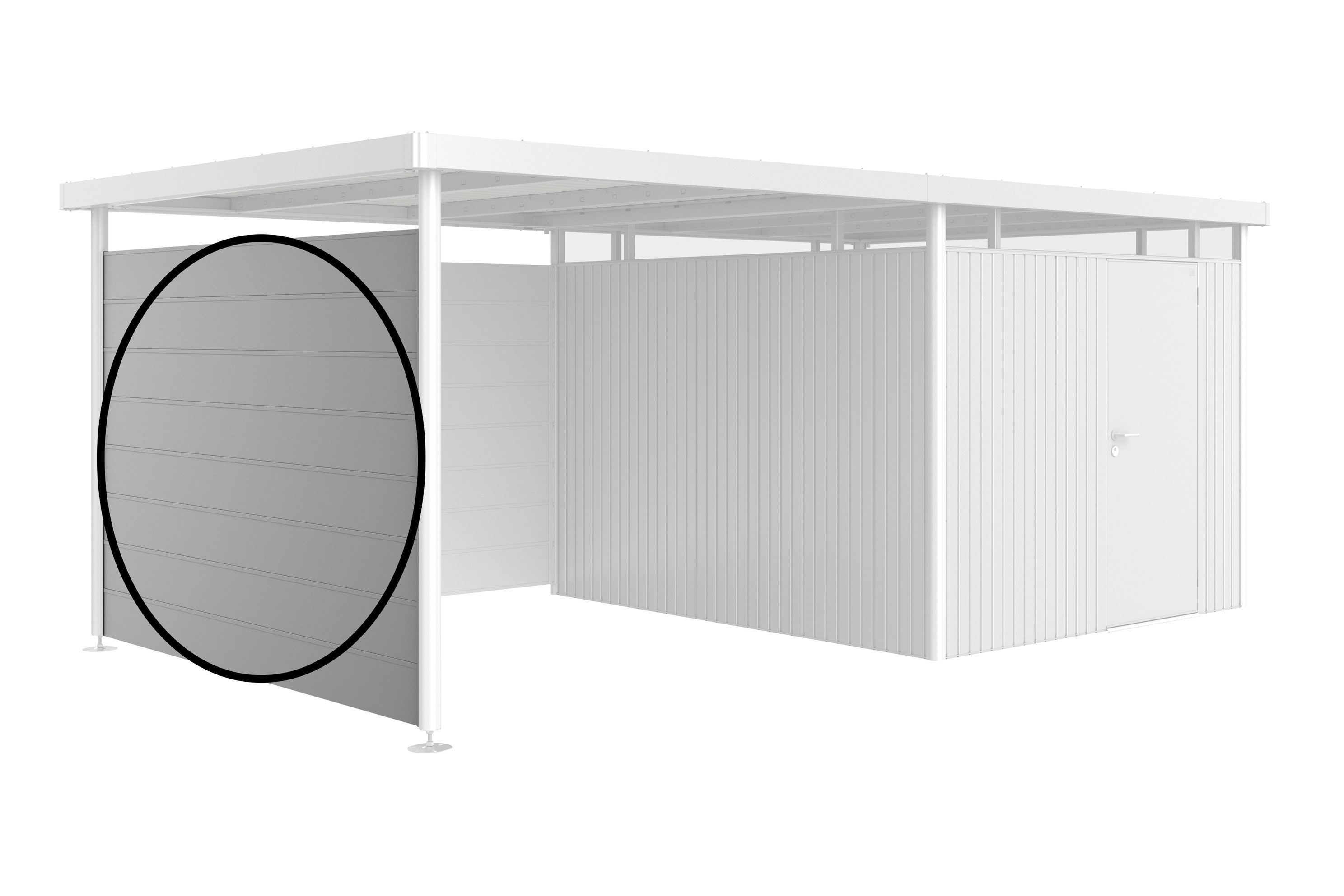 Biohort Gerätehaus-Seitenwand für Gerätehaus HighLine Seitendach H5/H6, verschiedene Farben, BxH:277x181 cm