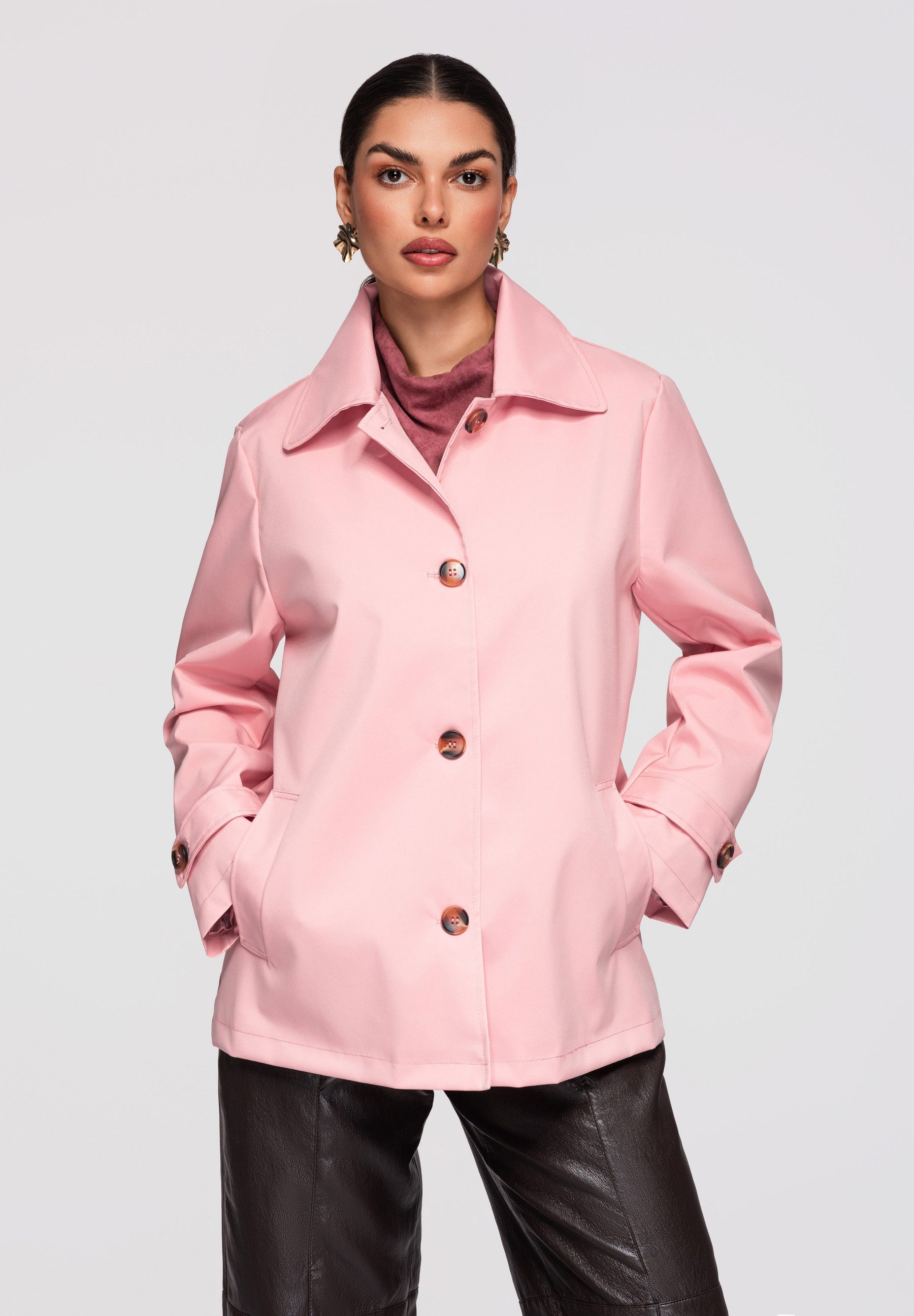 OMBRE Trenchcoat Damenmantel in Hüftlänge im klassischen Trenchcoat-Stil Da günstig online kaufen