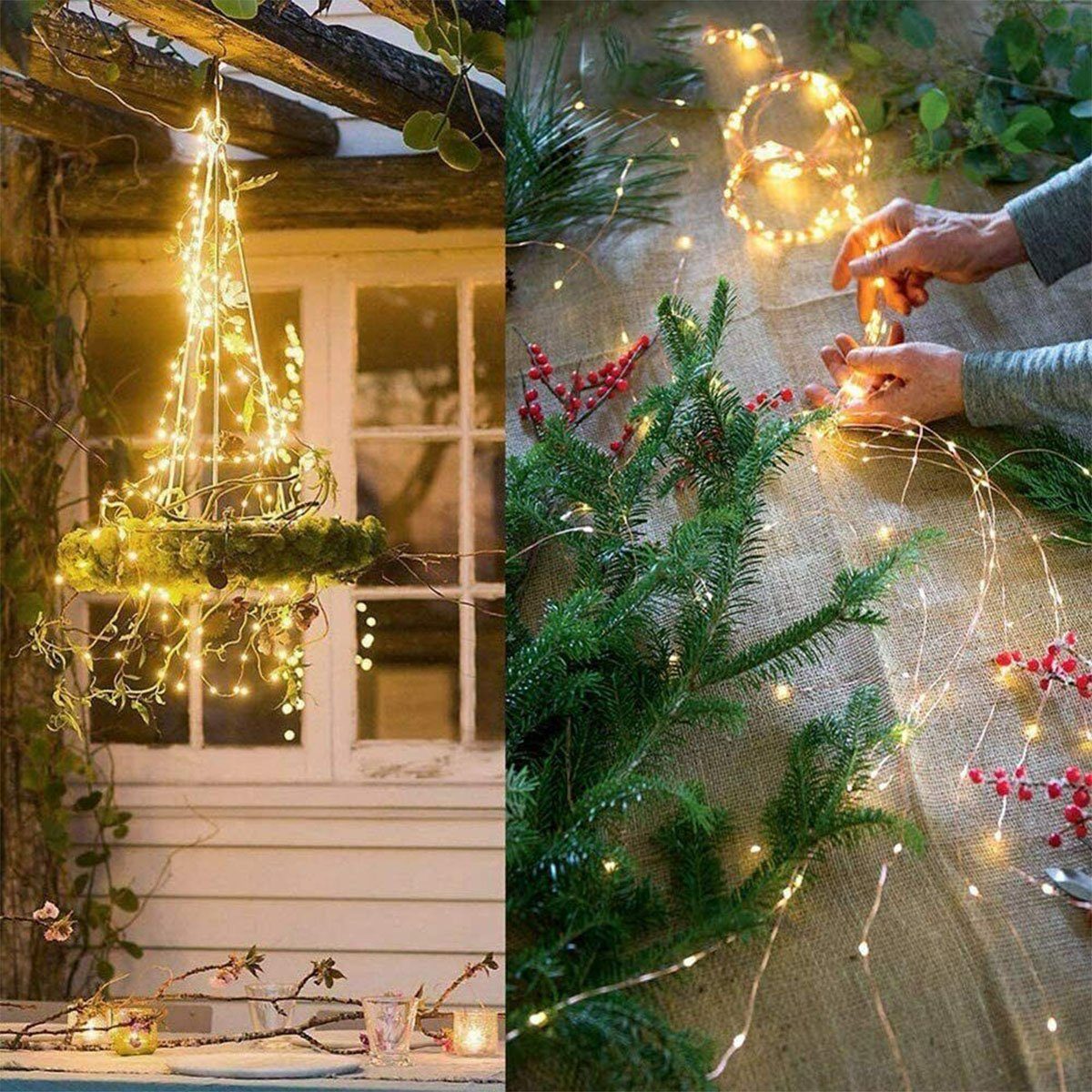 oyajia LED Solarleuchte Star Wasserfall Lichterkette, günstig online kaufen