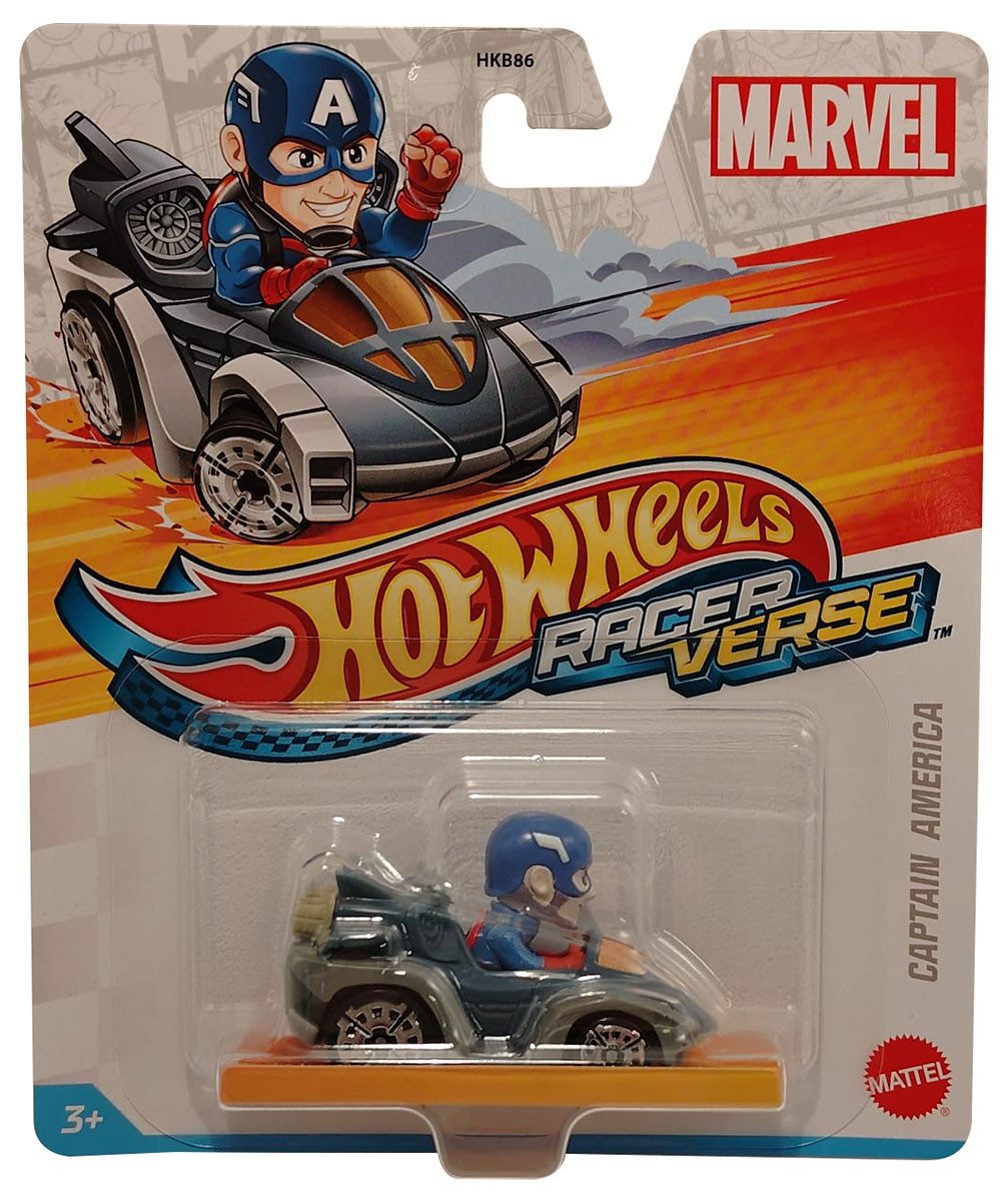 Hot Wheels Spielzeug-Auto Hot Wheels Marvel - Racer Verse - Captain America, Actioncars, Kult-Fa
