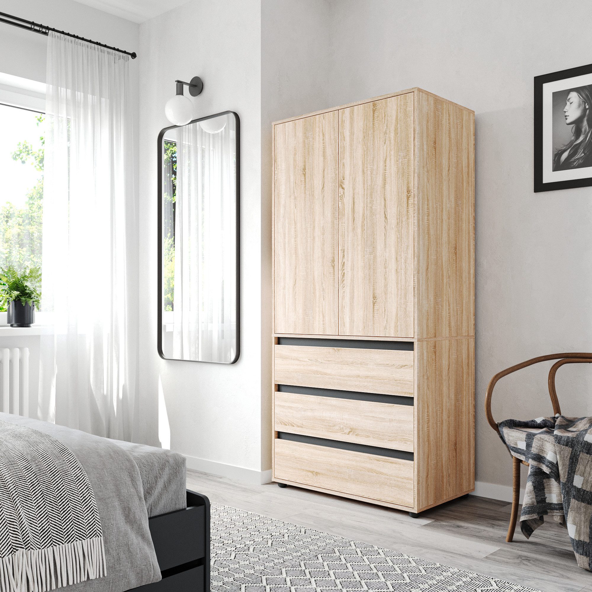 KOMTO Garderobenschrank CUBE 60-90 cm Mit günstig online kaufen