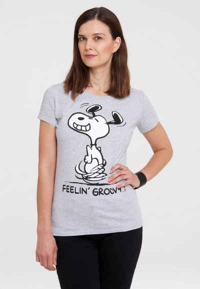 LOGOSHIRT T-Shirt Snoopy – Feelin Groovy! mit lizenziertem Originaldesign