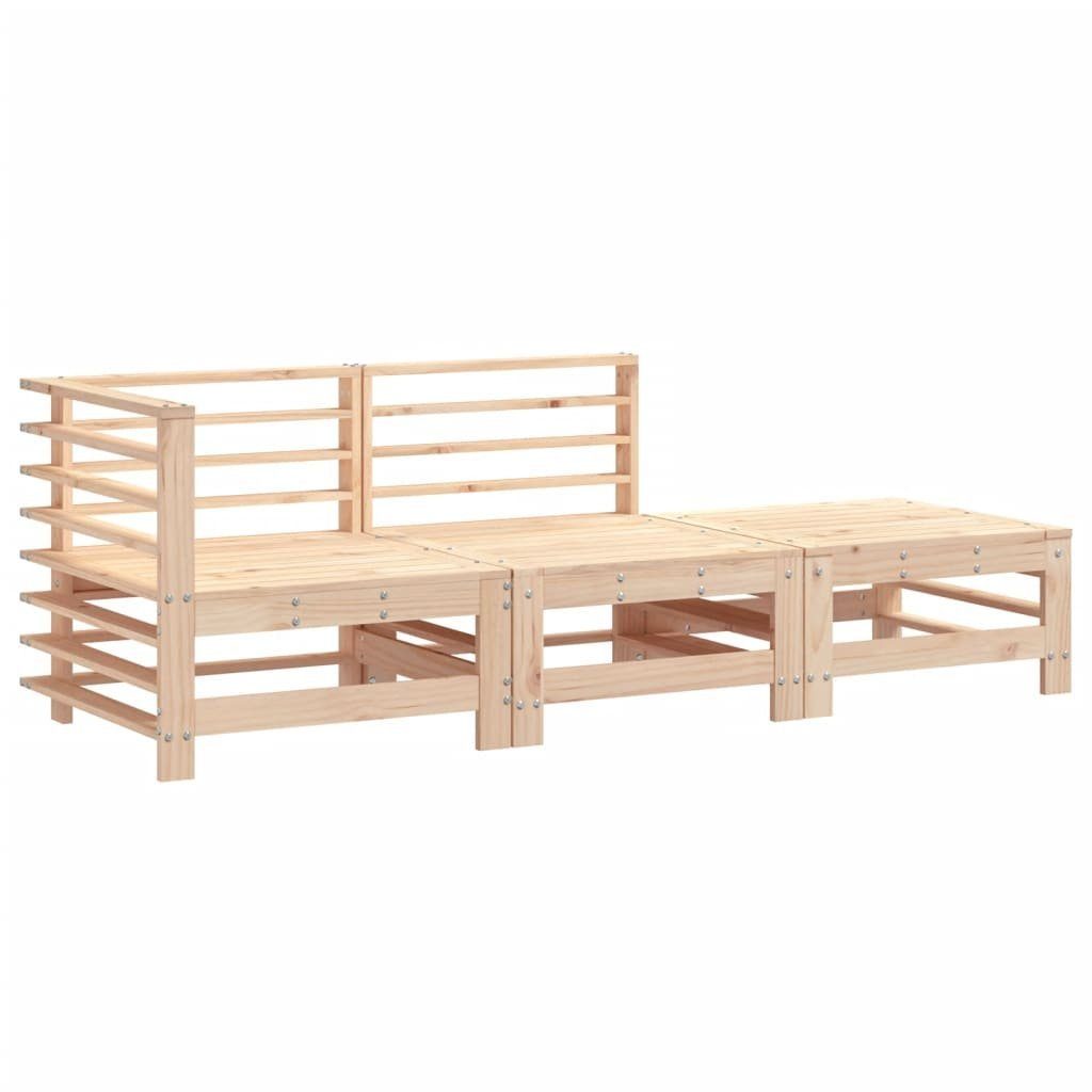 vidaXL Sofaelement 3-tlg. Garten-Lounge-Set Massivholz Kiefer günstig online kaufen