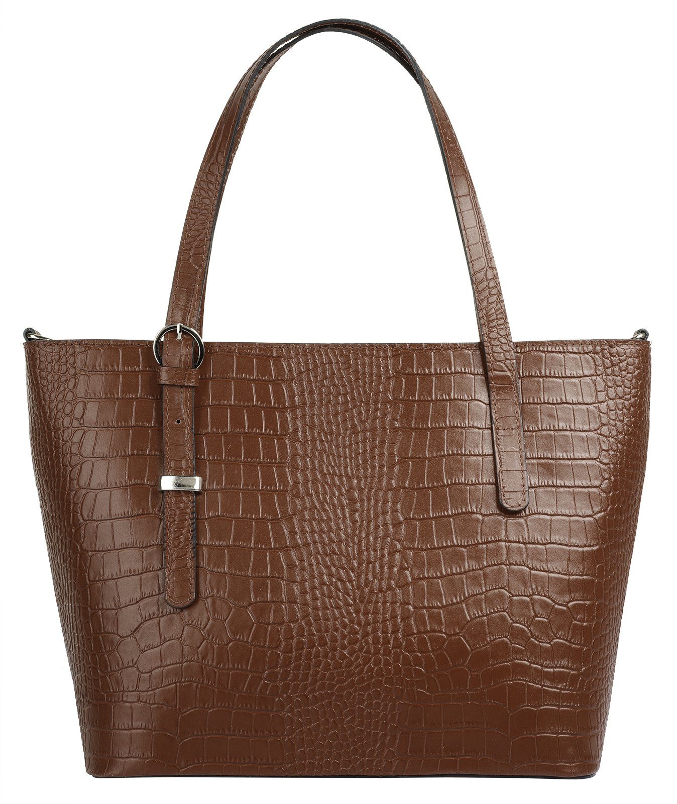 Cluty Henkeltasche, echt Leder, Made in Italy