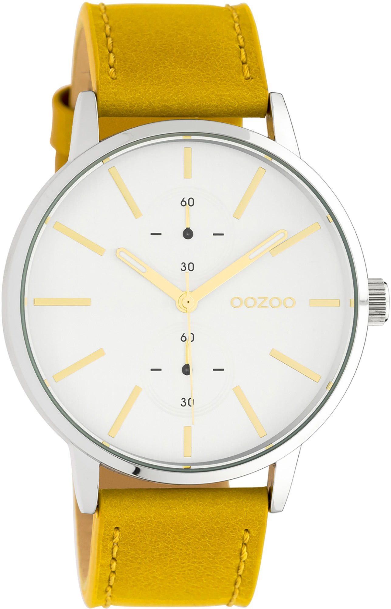 Quarzuhr Oozoo Damen Armbanduhr gelb Analog C10585