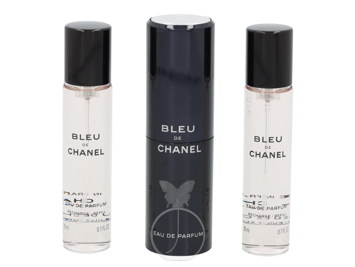 Eau de Parfum Bleu de Chanel Eau de Parfum Twist and Spray 3 x 20 ml mit Zerstäuber