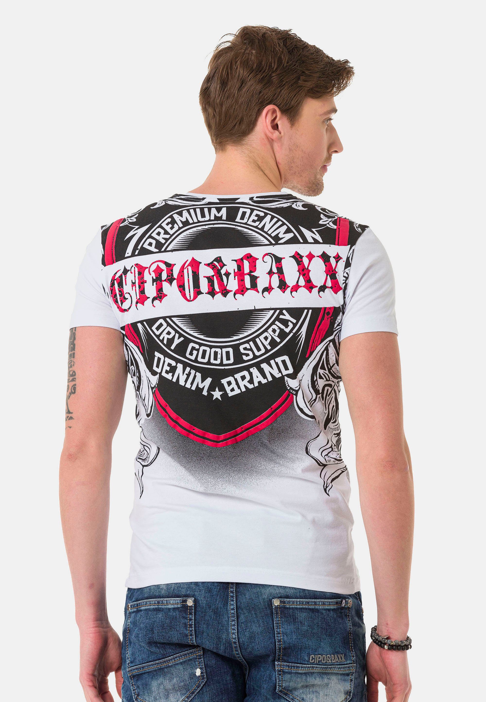 Baxx T-Shirt Prints mit & coolen weiß Cipo