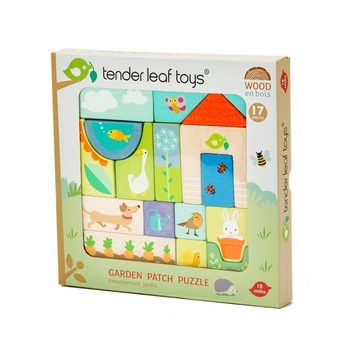 Tender Leaf Toys Puzzle Holzpuzzle Garten 16 Teile Stapelsteine Bauklötze, 16 Puzzleteile