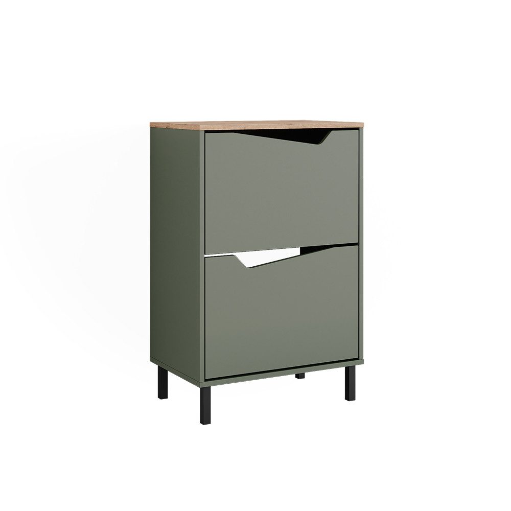 Vicco Schuhkipper Marelle, Grün/Artisan, 60 x 91.6 cm mit 2 Fächern (1 St)